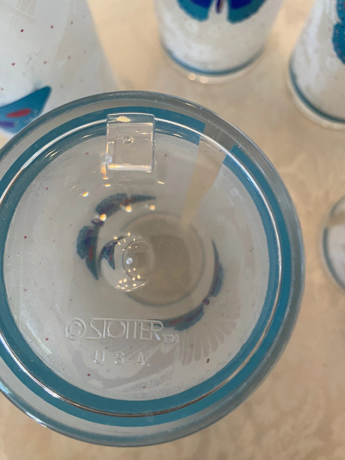 Stotter Company Plastic Tumblers Cups Set 5 Moth Butterflies MCM Retro 1970s | eBay