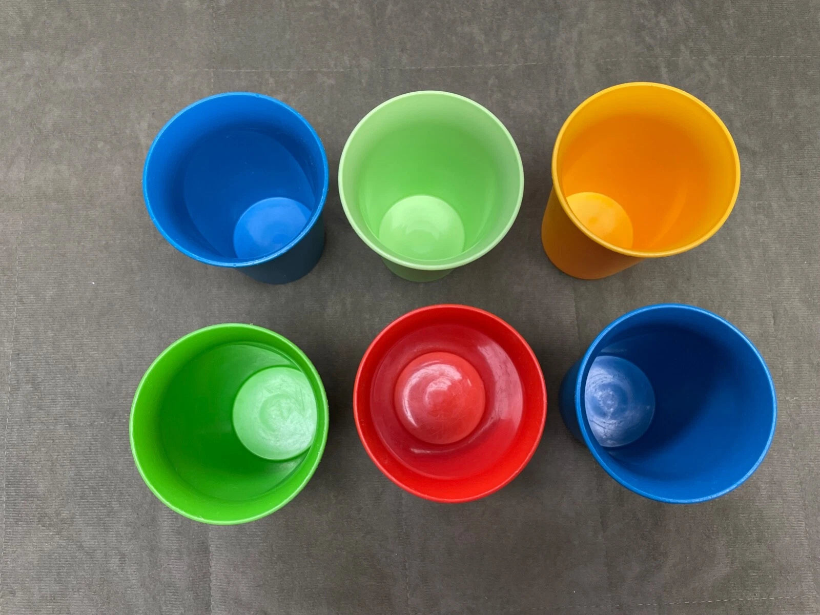 Tupperware #109 Classic Kids Bell Vintage Tumblers 7oz Cups Primary Set of 6 | eBay