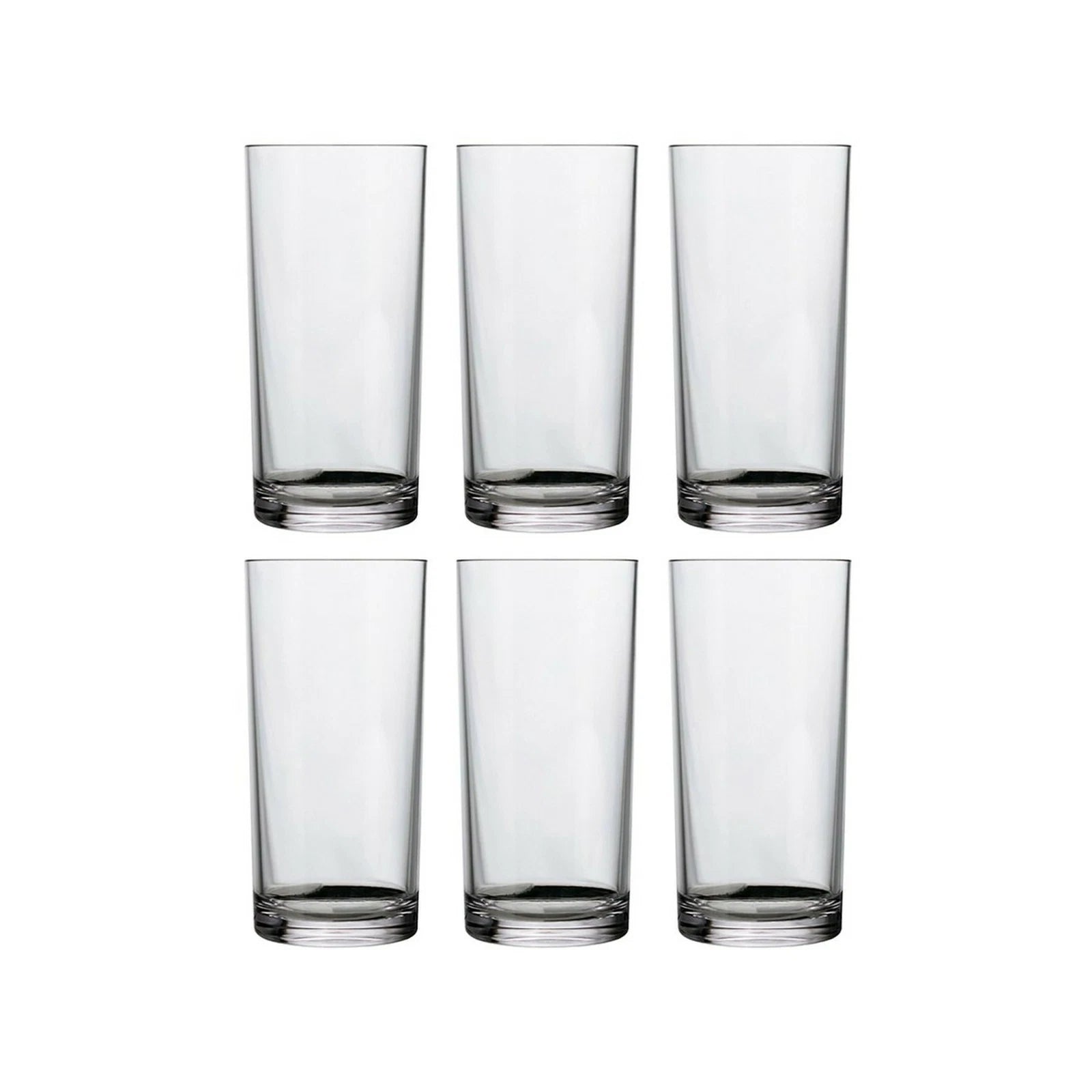 Set of 6 16-Oz Premium Quality Plastic Water Tumbler Crystal-Clear Drinking Cups | eBay