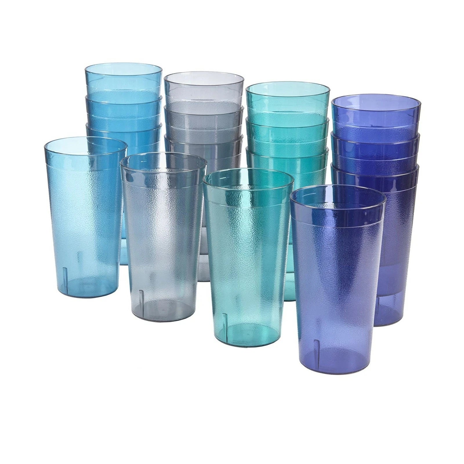Set of 16 20-Oz Break-Resistant Plastic Restaurant-Style Beverage Tumblers Cups | eBay