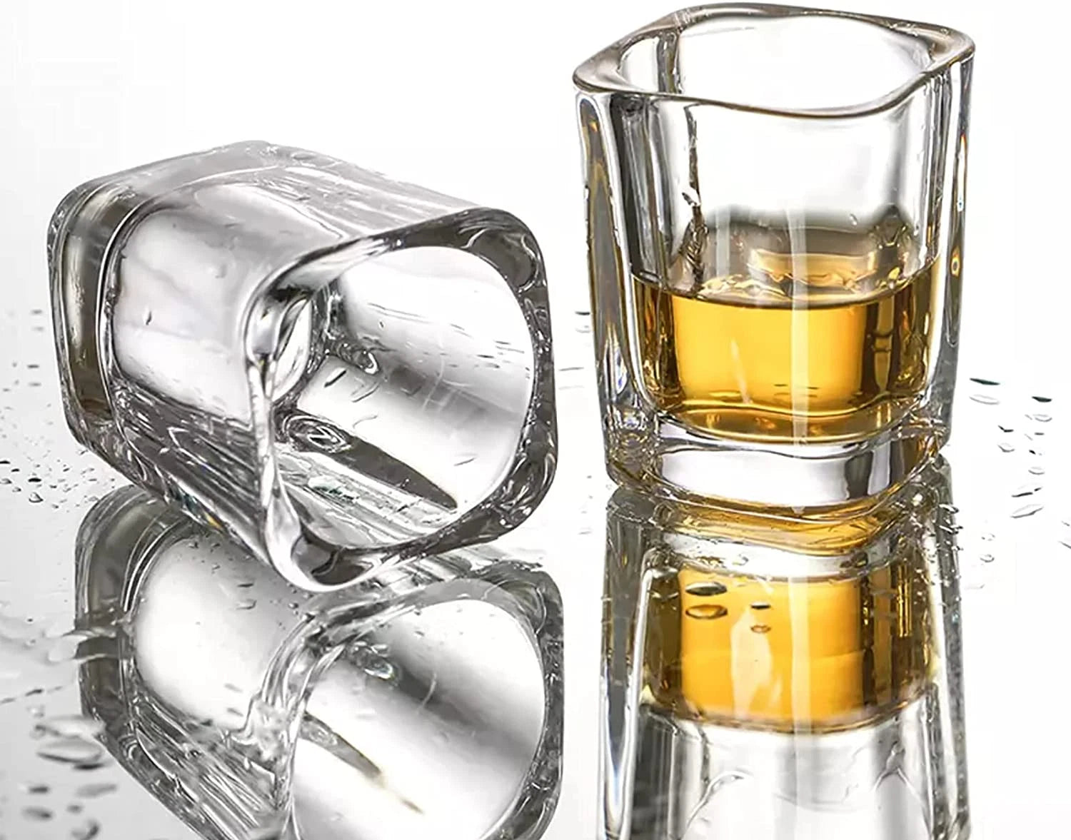 30 Pack Heavy Base Shot Glasses Bulk 2.2 Oz Square Shot Glass Set Clear Espresso | eBay