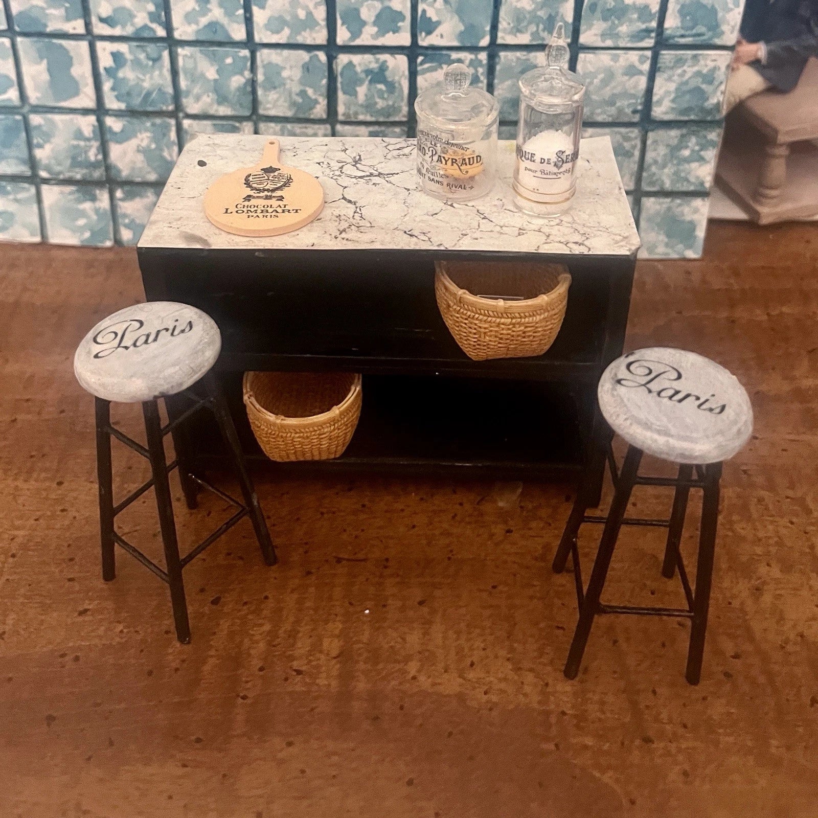 dollhouse furniture lot 1:12 kitchen Island Stools + OOAK new | eBay