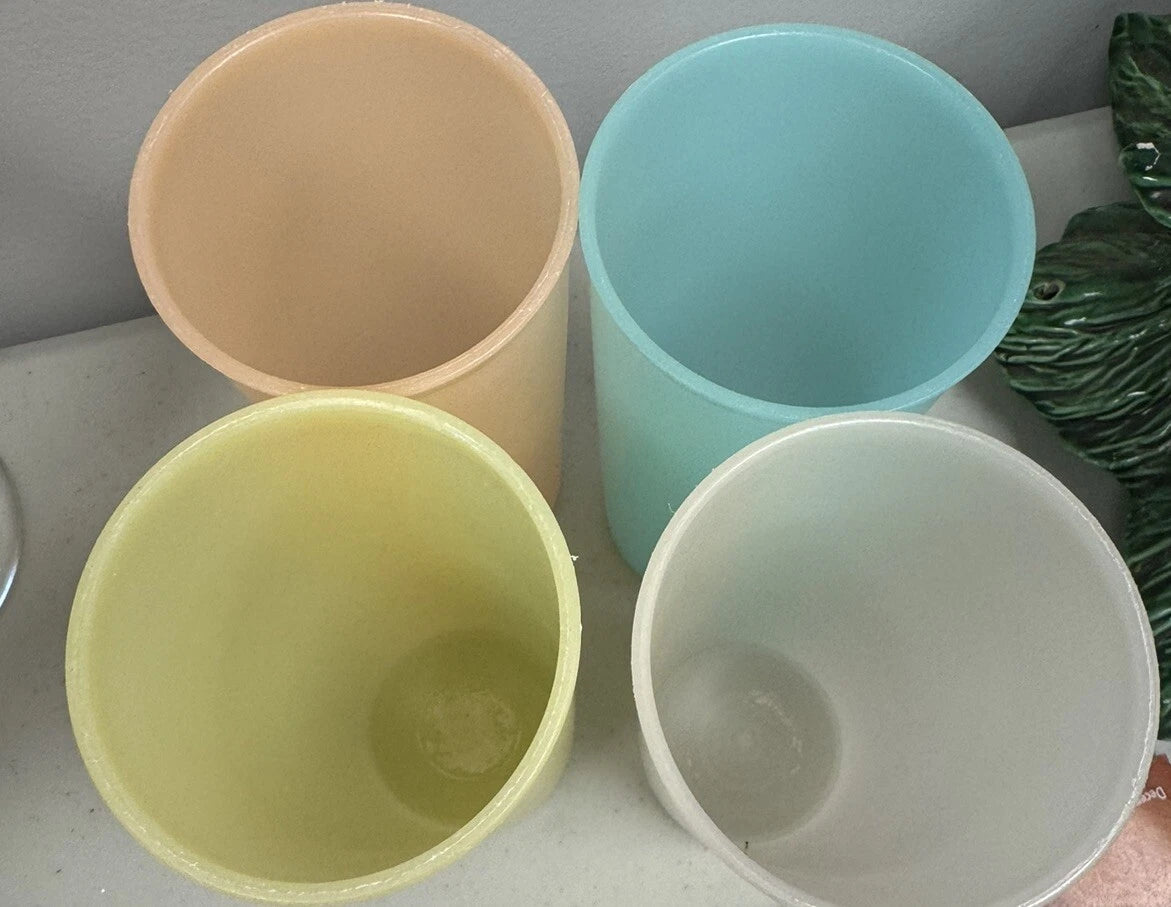 4 Vintage Tupperware Pastel Tumblers Glasses 16 oz | eBay