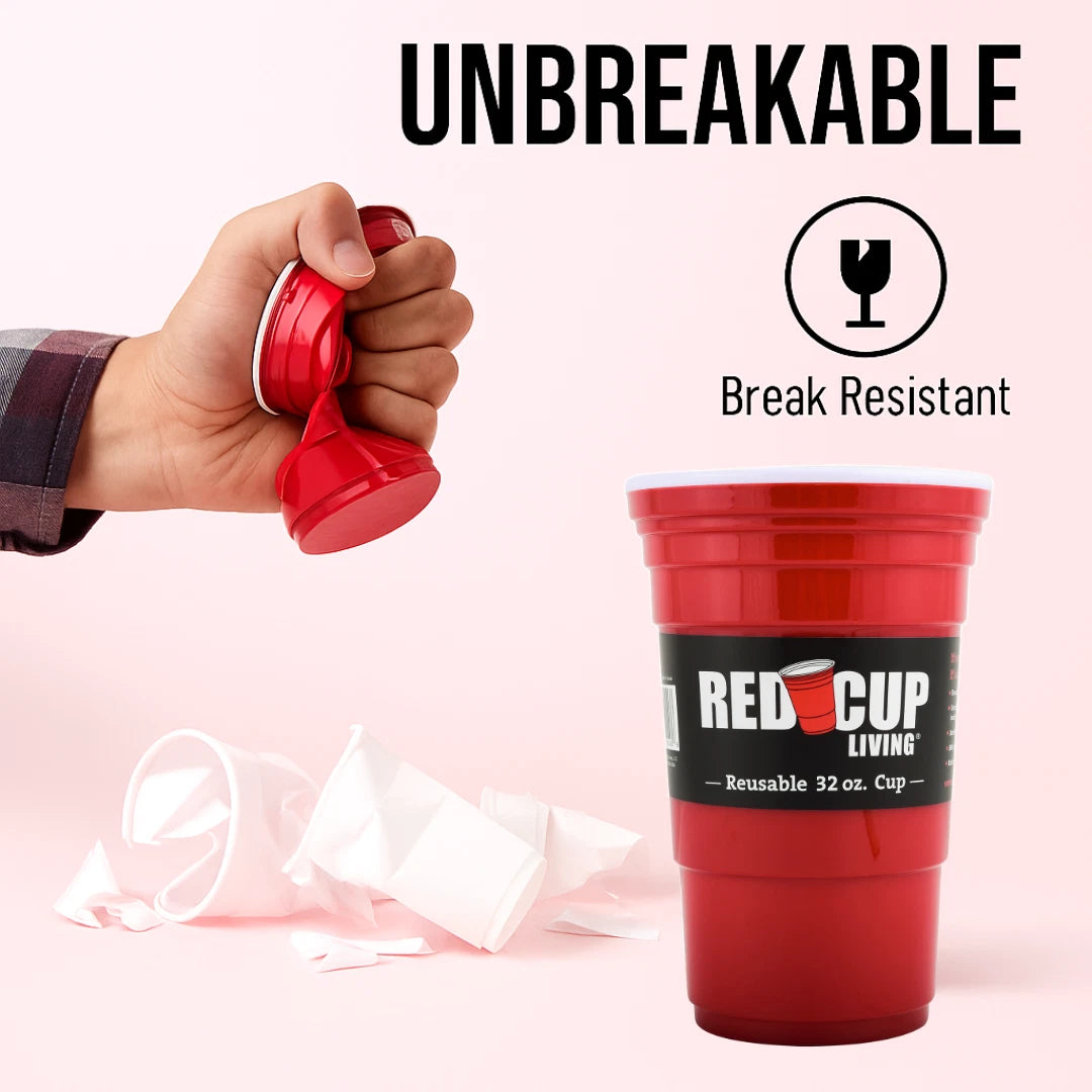 Red Cup Living 32Oz Tumbler Cups, Reusable Plastic Drinking Glasses for Parties | eBay