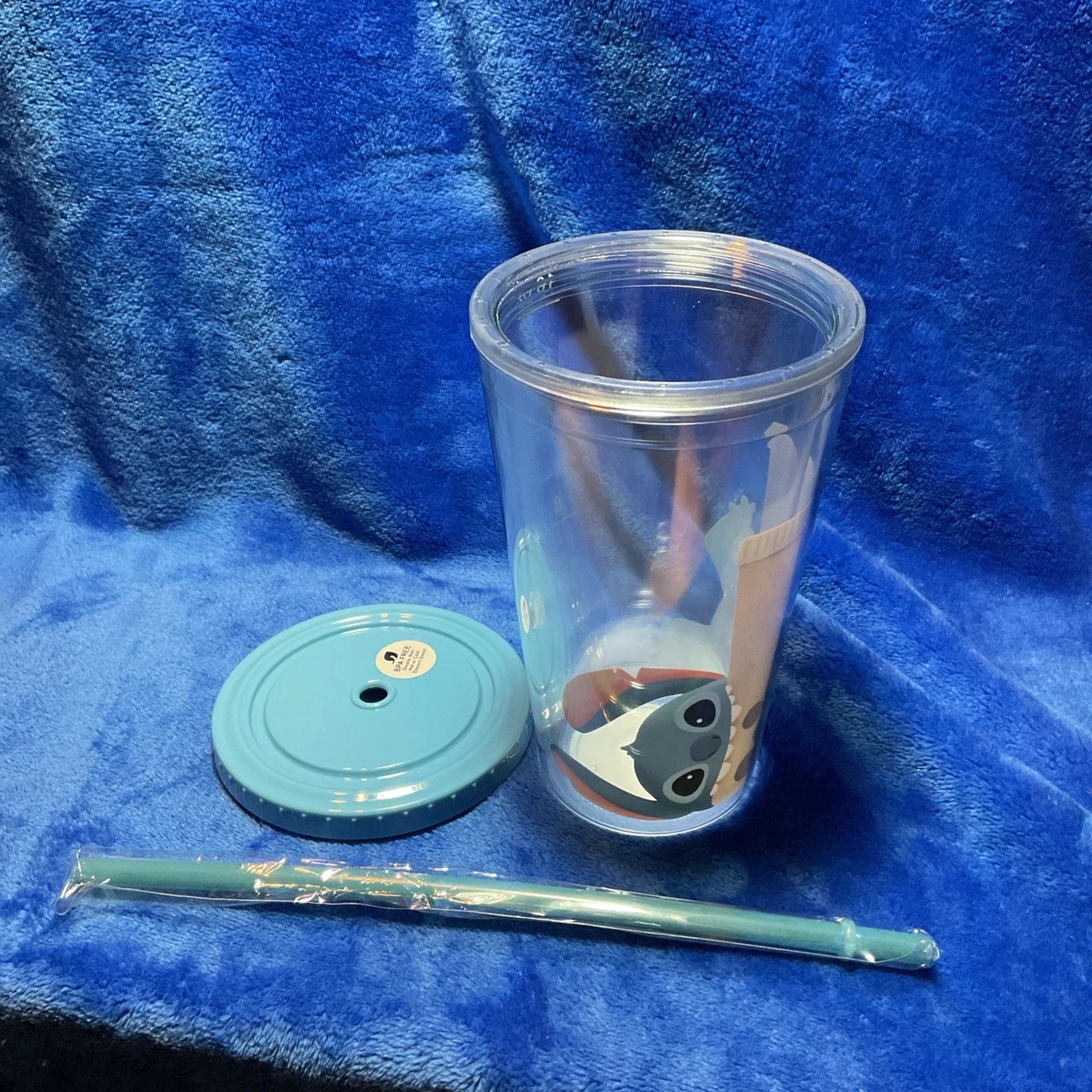 Disney Lilo & Stitch Plastic Tumbler With Straw 16oz Double Wall BPA Free NEW | eBay