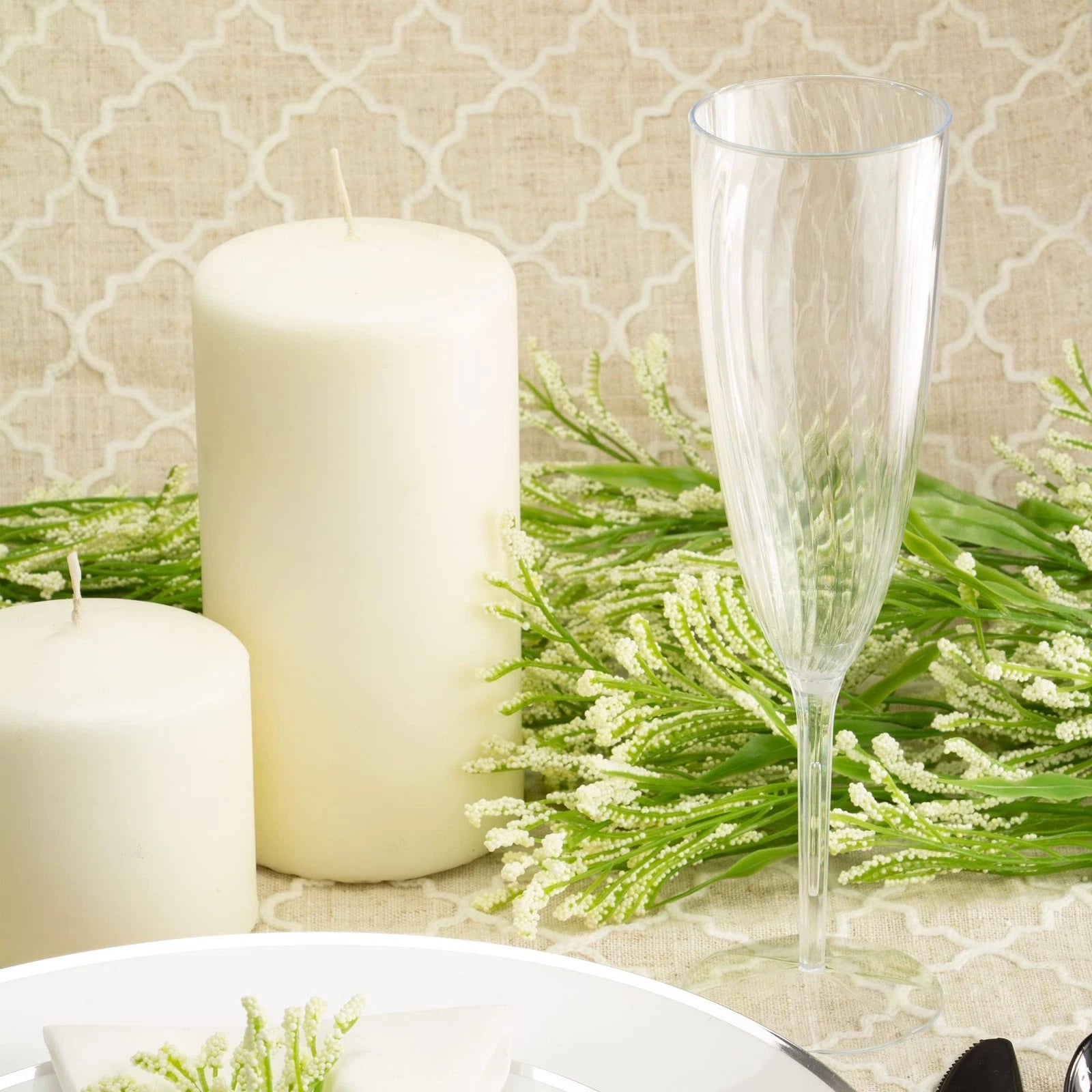 96 Count Premium 6 oz. Clear Plastic Champagne Flutes | Elegant Disposable | eBay