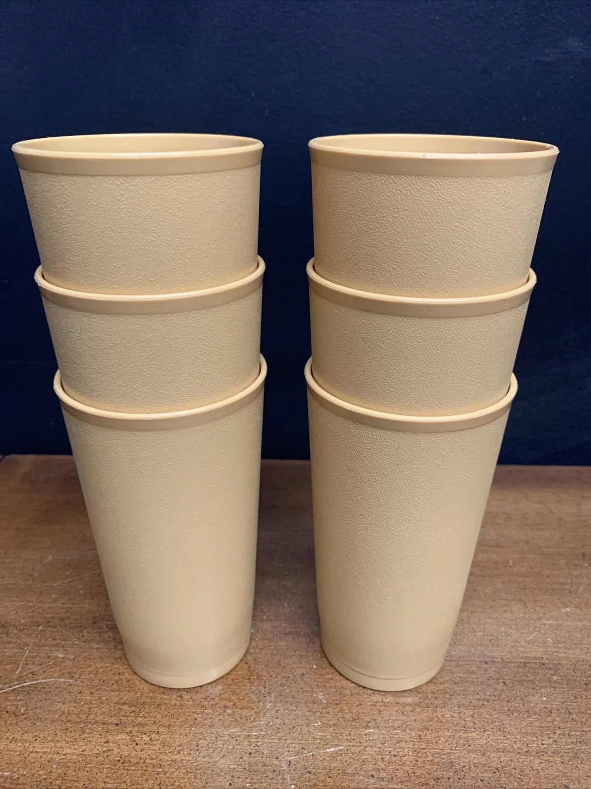 Vintage Tupperware Harvest Gold Tumblers 873-14 Set of 6 Excellent Condition | eBay