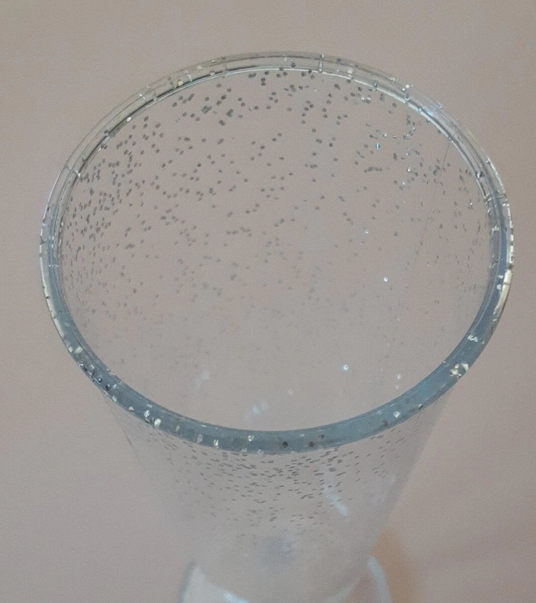 6ct Pack Silver Glitter Infused Sturdy Plastic Champagne Flutes 8.25 Inches Tall | eBay