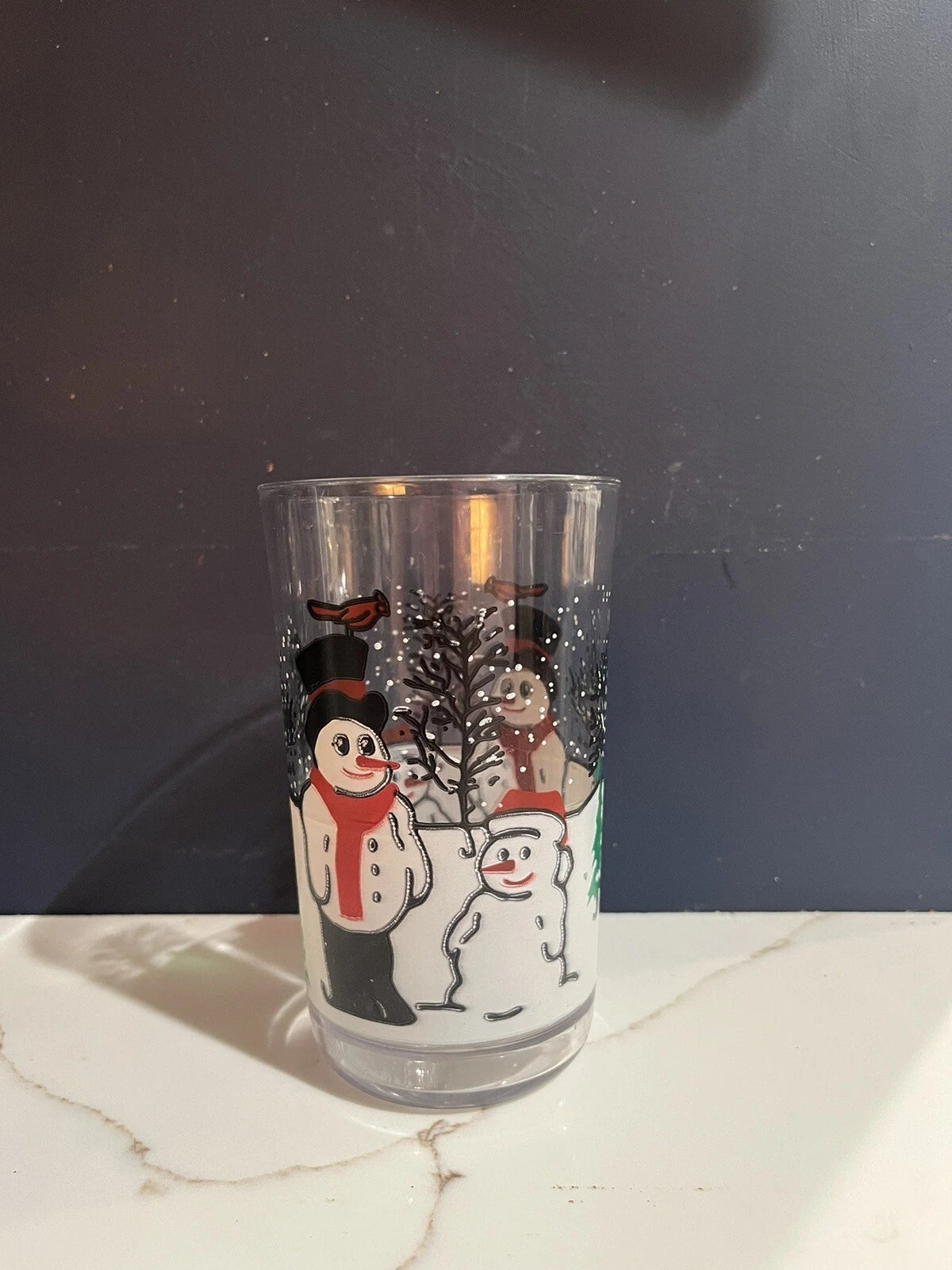 Christmas Cups Snowman Set Of 6, Lightly Used Christmas Drink ware | eBay