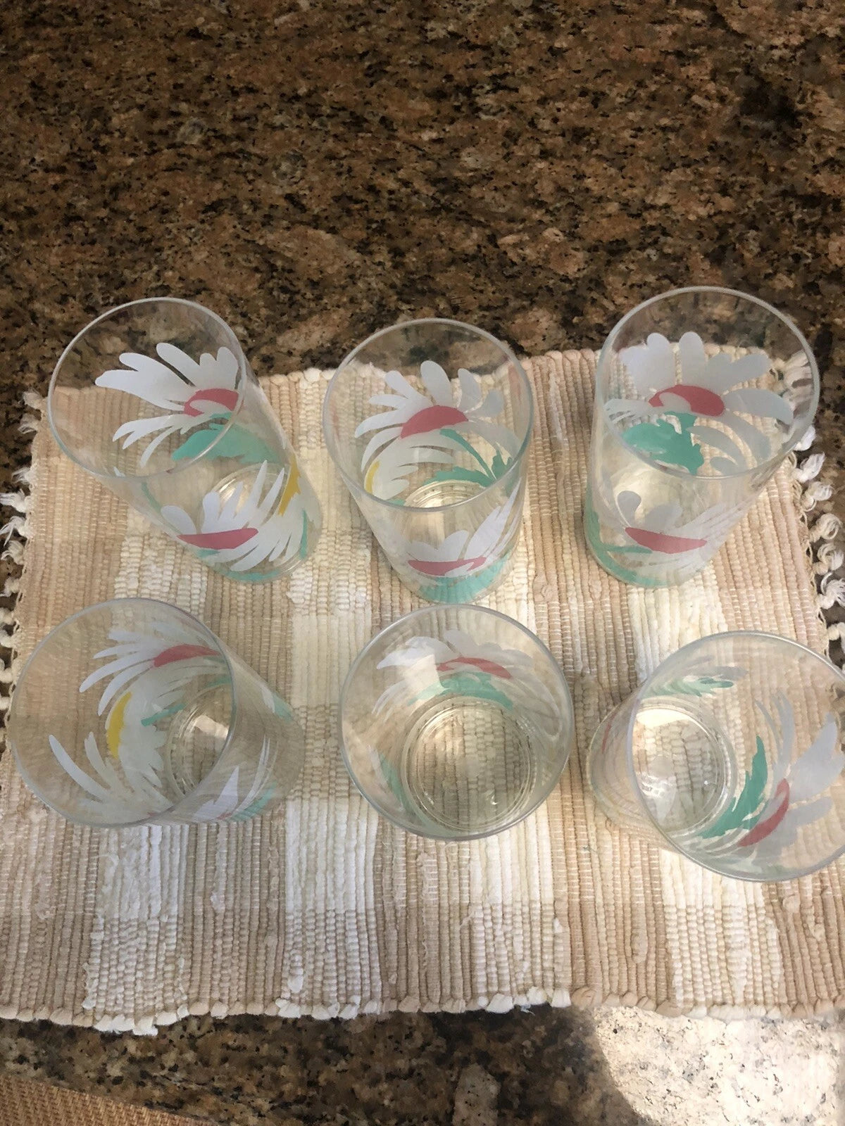 Selandia Designs Set 6 Retro Acrylic Floral Glasses Tumblers Vintage 80’s New! | eBay