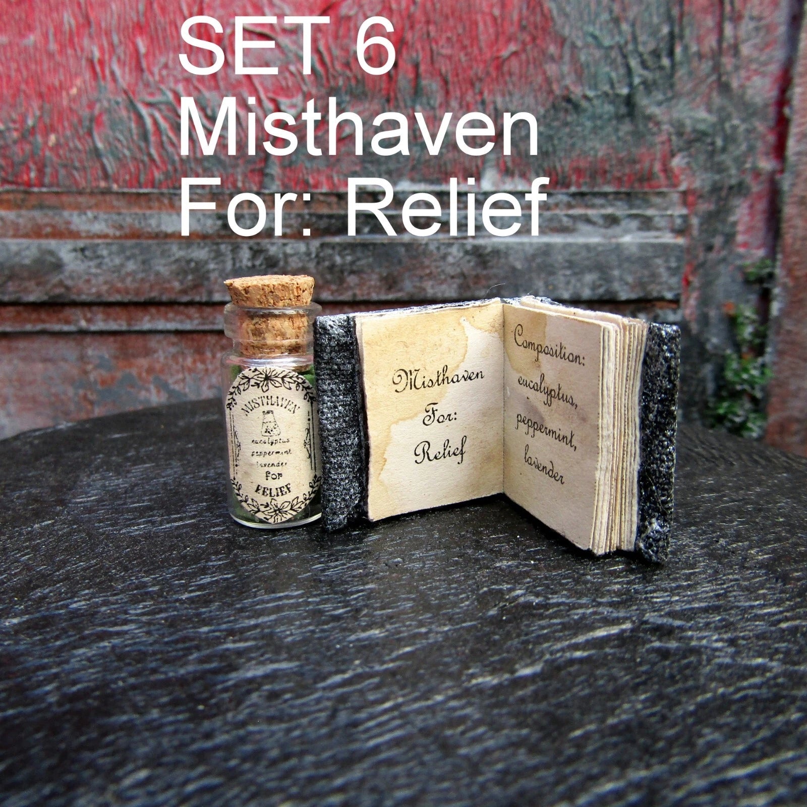 SET Dollhouse miniature Halloween Book and Potion Witch fairy accessory 1/12 1/6 | eBay