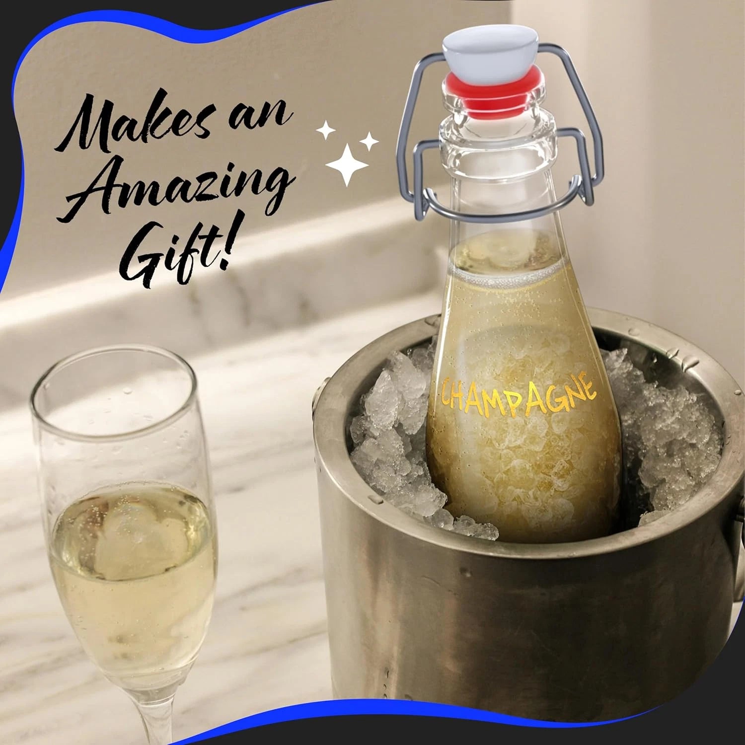 8.5 Oz Swing Top Glass Bottles |Set of 6 Flip Top Glass Bottle with Stopper | Gl | eBay