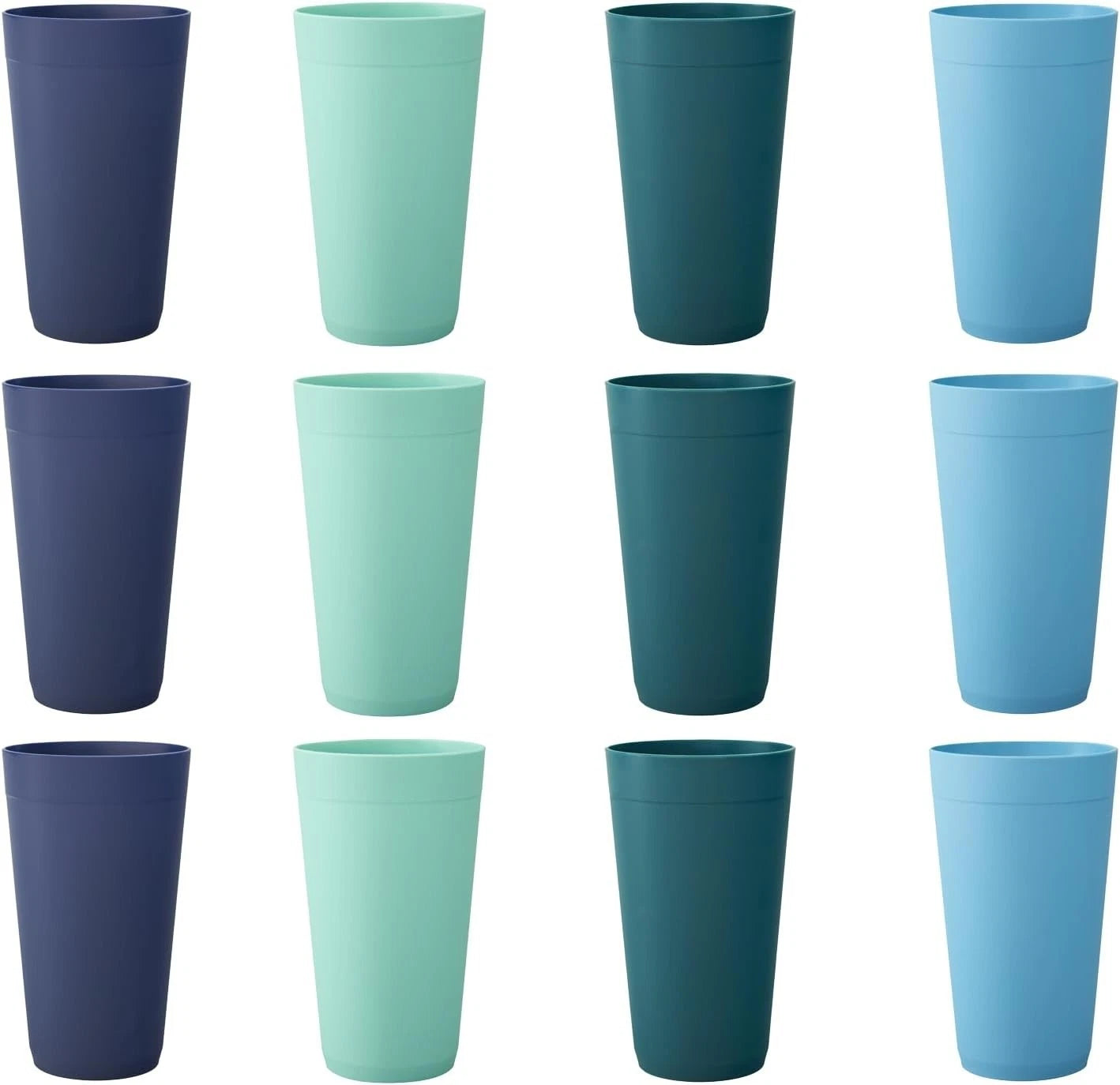 Elegant 20oz Coastal Water Tumblers – Unbreakable Plastic Set of 12 for Parties | eBay