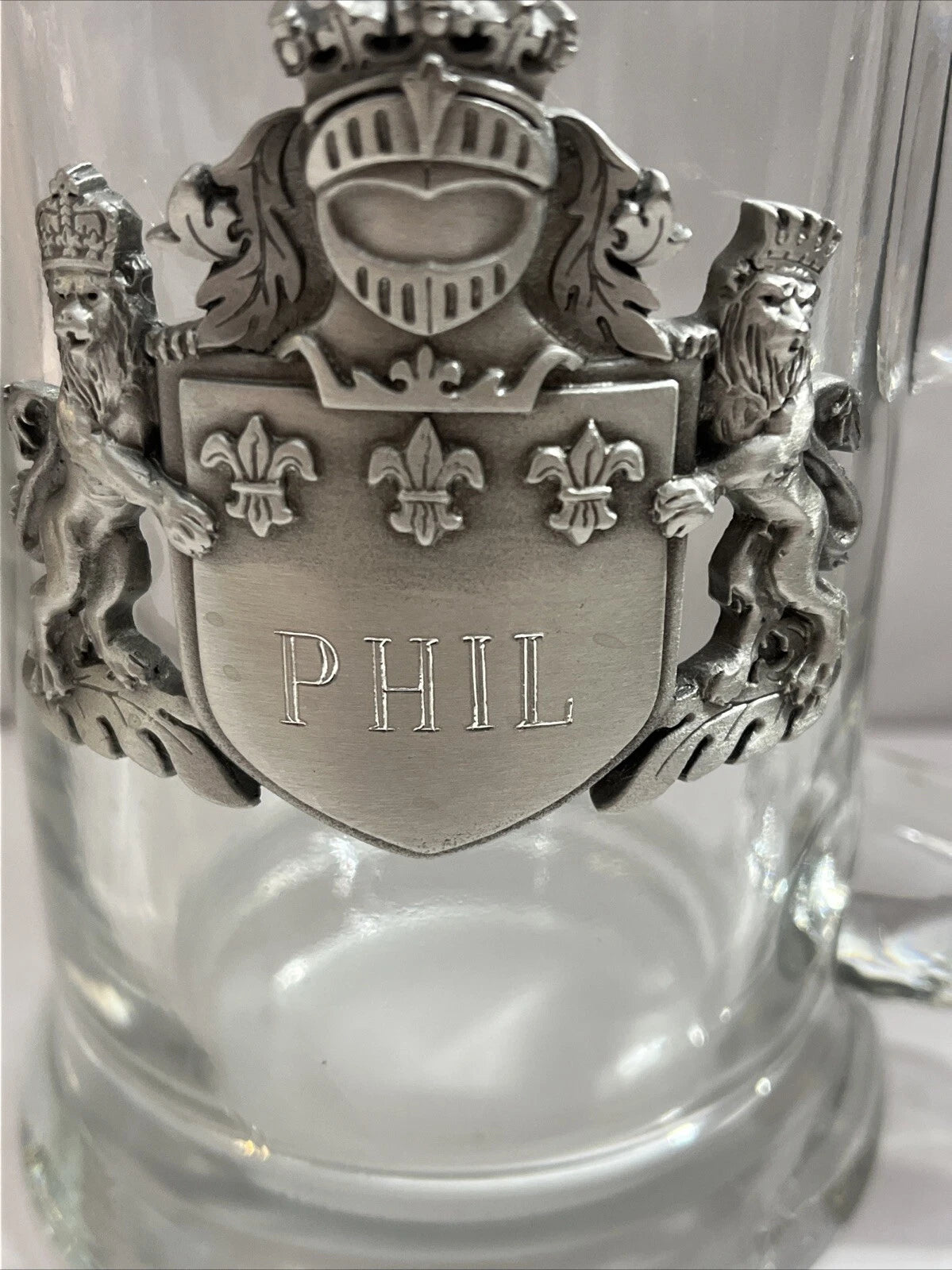 Glass Beer Mug With Nameplate PHIL | eBay