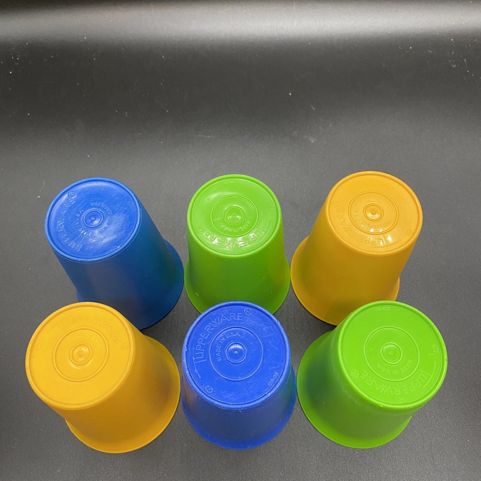 Lot of 6 Vtg Tupperware Primary Colors 8 oz Cups Kids 109 Stacking Bell Tumblers | eBay