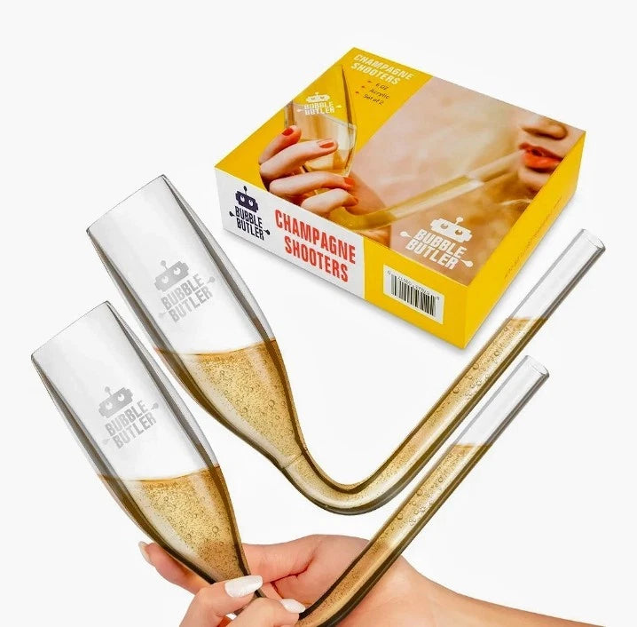 St 2 Bubble Butler Champagne Bong Style Acrylic 6oz Shooters Unique Fun Washable | eBay