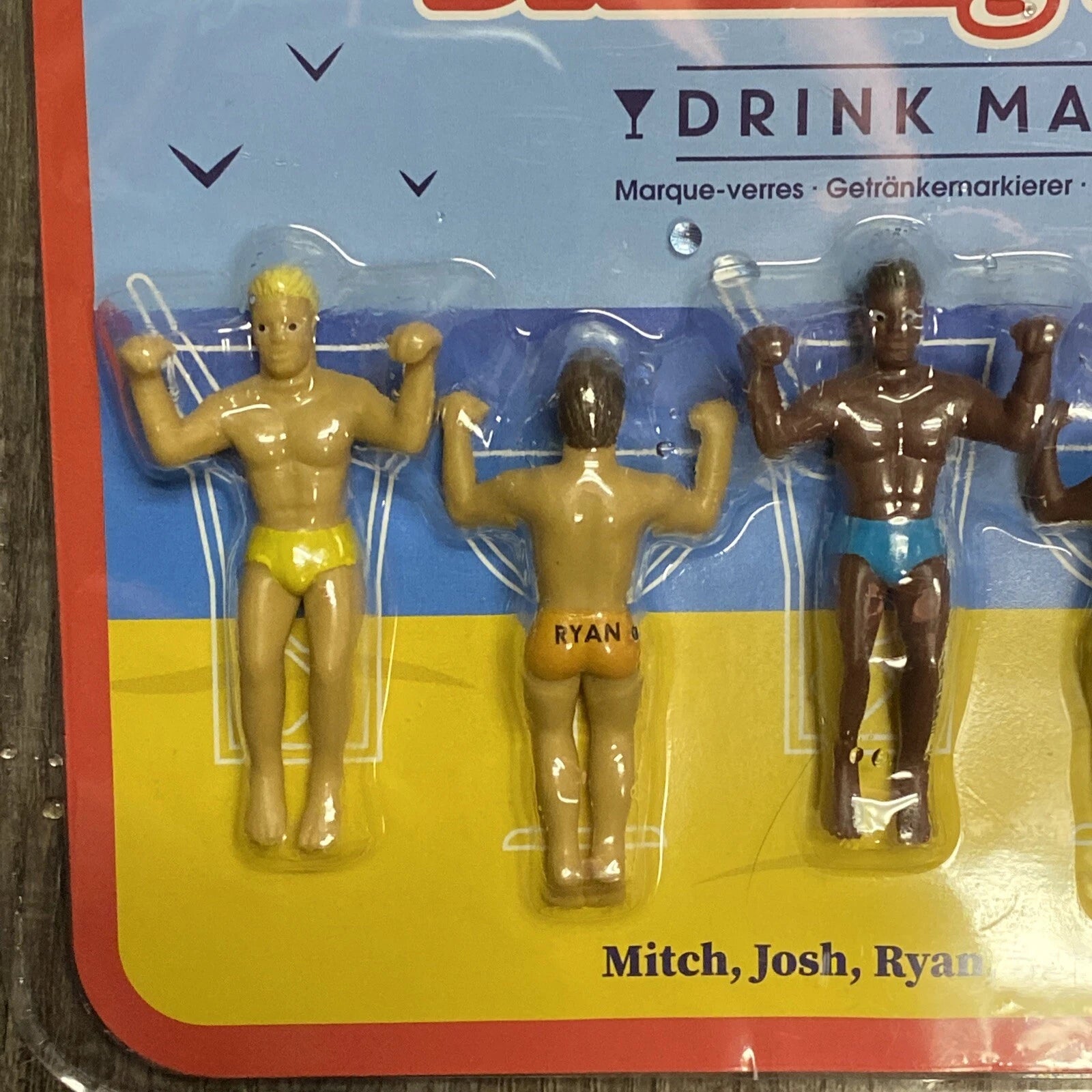 Drinking Buddies Drink Markers Hanging Men Set of 6 Cocktail Gag Gift | eBay