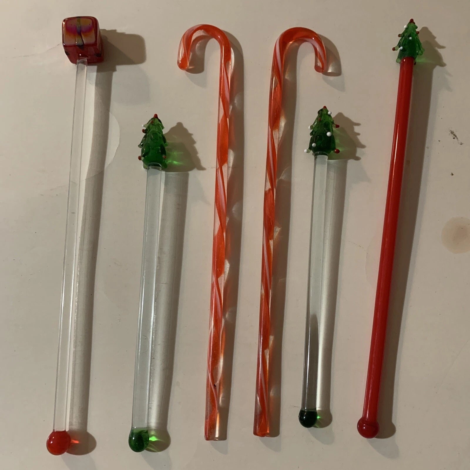 Set of Six Vintage Christmas Holiday Cheer Drink Stirs. | eBay