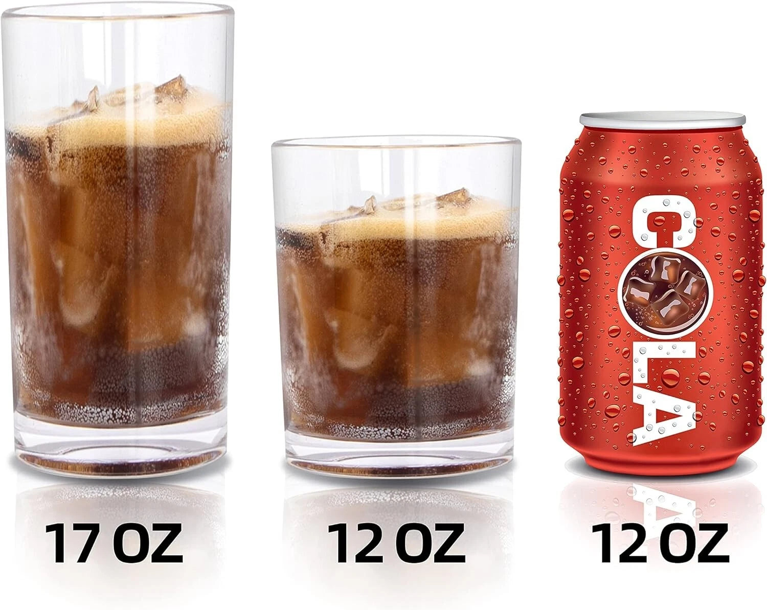 Set of 12 Reusable Shatterproof Drinking Glasses - BPA Free Acrylic Tumblers | eBay