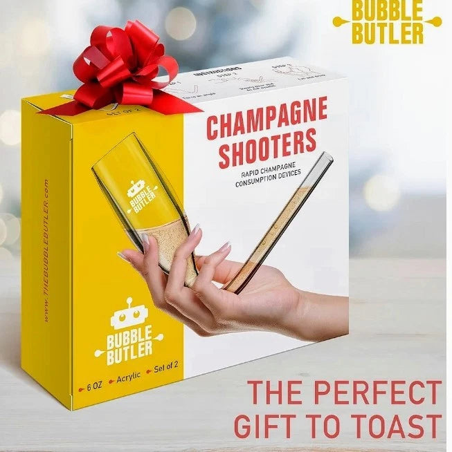 St 2 Bubble Butler Champagne Bong Style Acrylic 6oz Shooters Unique Fun Washable | eBay