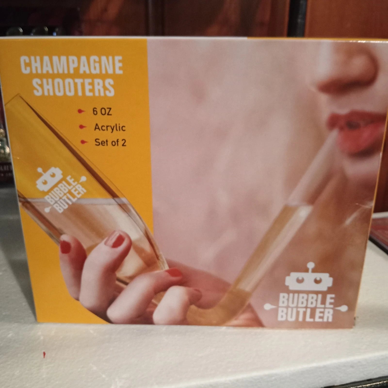 St 2 Bubble Butler Champagne Bong Style Acrylic 6oz Shooters Unique Fun Washable | eBay