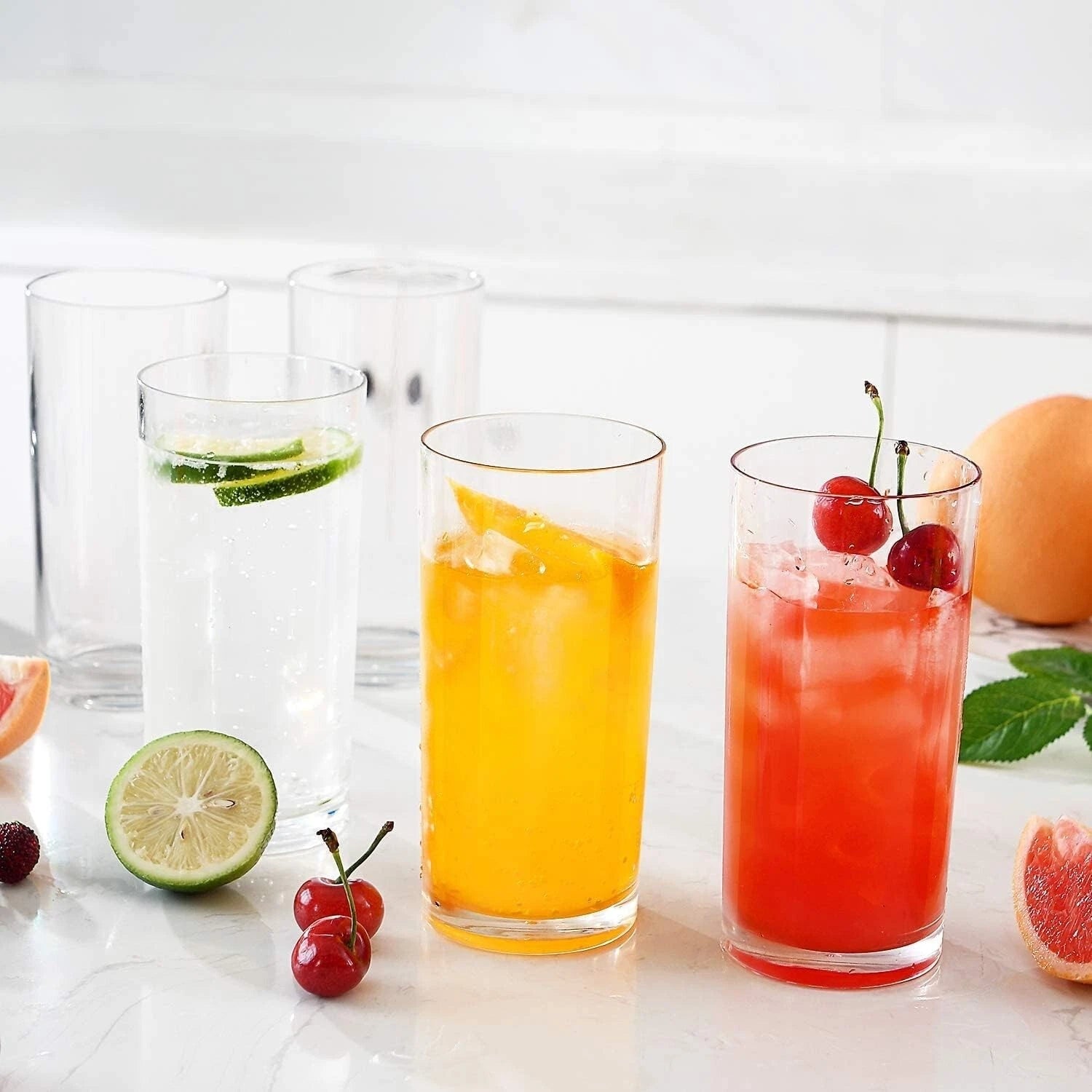 Set of 12 Reusable Shatterproof Drinking Glasses - BPA Free Acrylic Tumblers | eBay