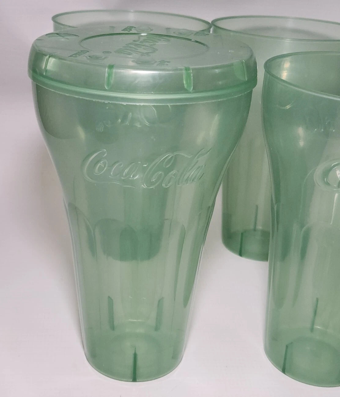 Coca Cola Coke Jumbo 44oz Green Plastic Cups Lids (Set of 6) Bulk Lot BRAND NEW | eBay