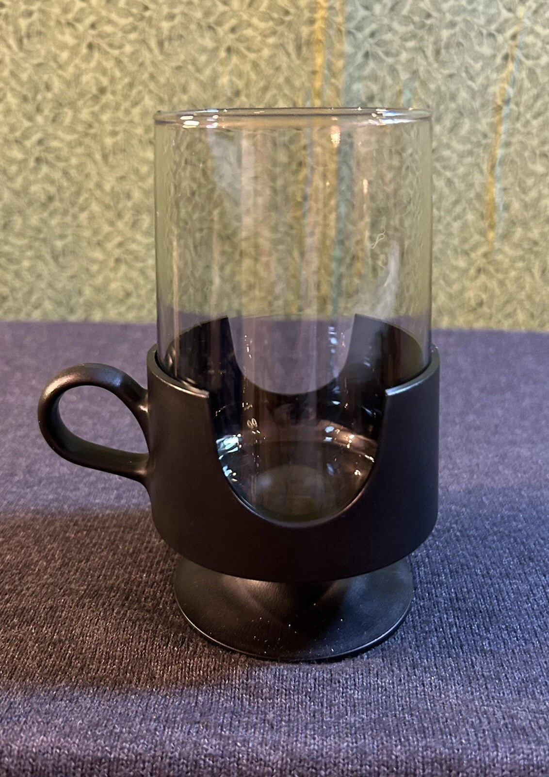 Glass Glas Snap By Corning 12oz Glasses With Black Snap-On Bases Set of 6 | eBay