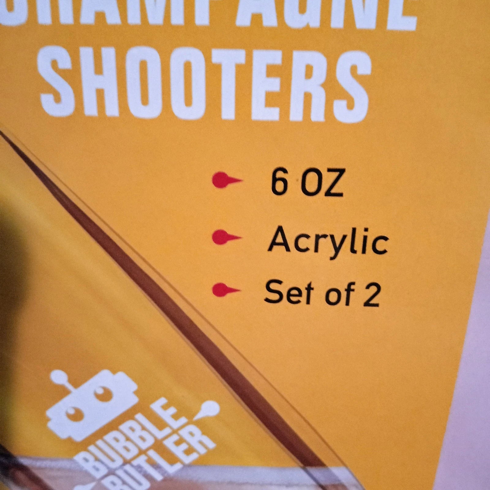 St 2 Bubble Butler Champagne Bong Style Acrylic 6oz Shooters Unique Fun Washable | eBay