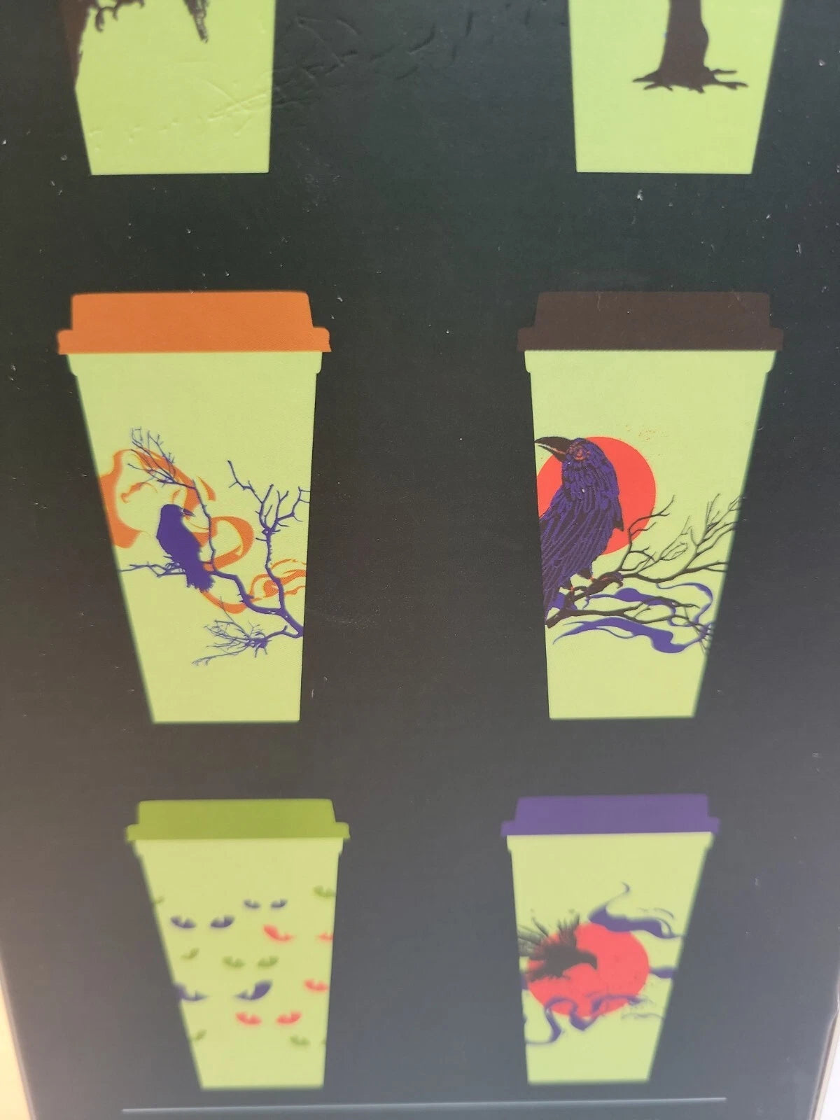 Starbucks Halloween 2022 6 Reusable Glow In The Dark Hot Cups NEW Release BB8 | eBay