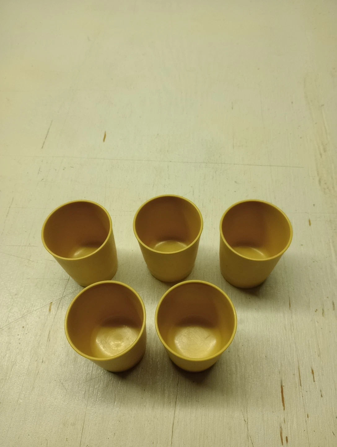 Lot of 5: Vintage Harvest Gold Tupperware Tumblers Plastic Cups 1251 - 6oz | eBay
