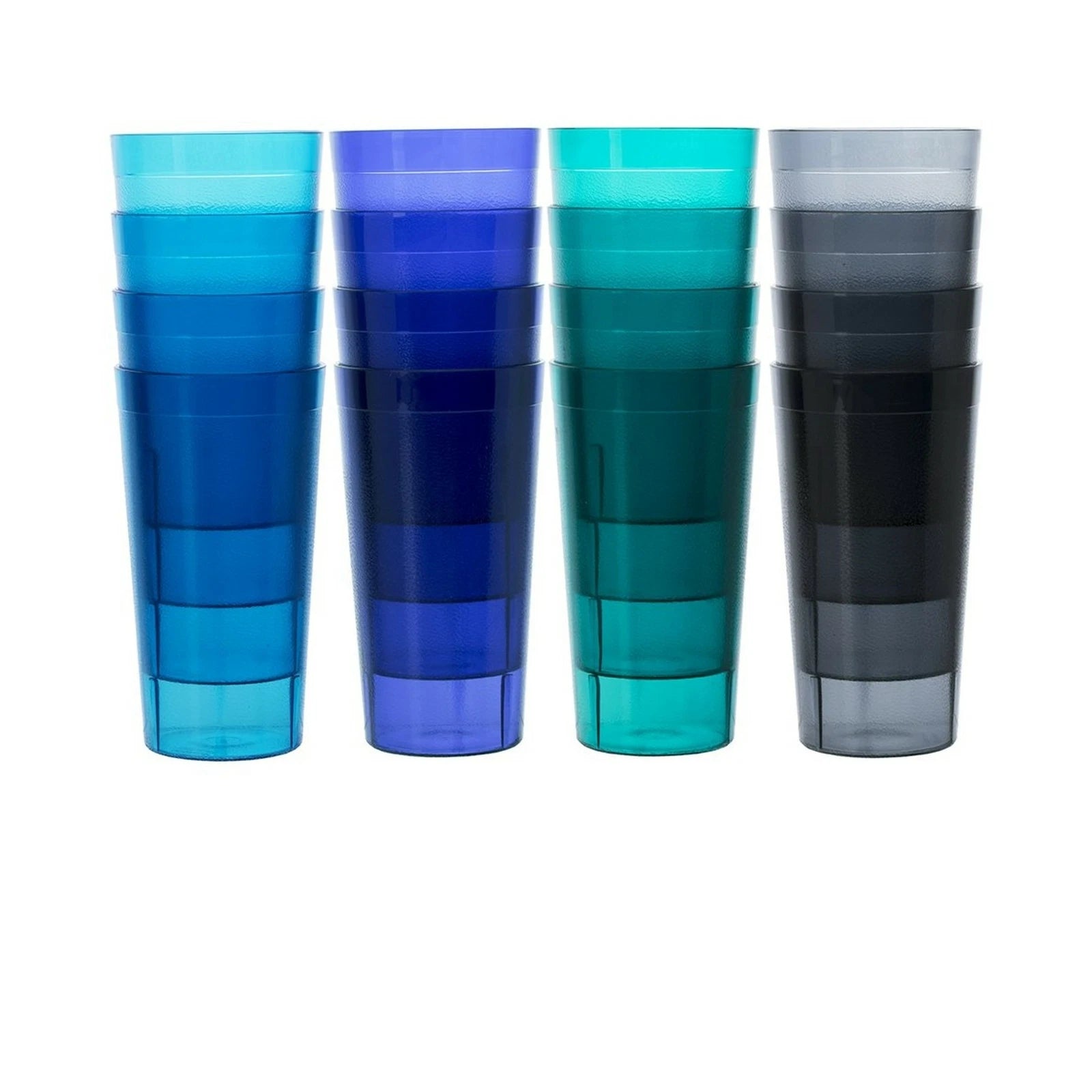 Set of 16 20-Oz Break-Resistant Plastic Restaurant-Style Beverage Tumblers Cups | eBay