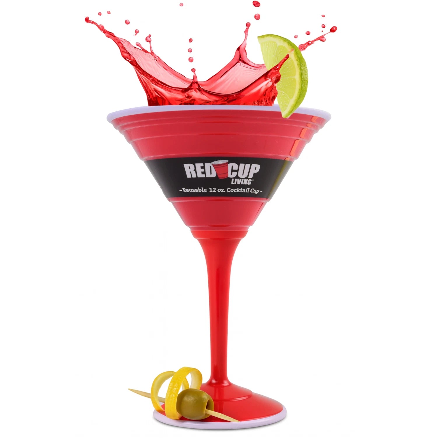 Reusable Red Plastic Cocktail Glasses with Stem, 12oz, Drinking Glasses | eBay