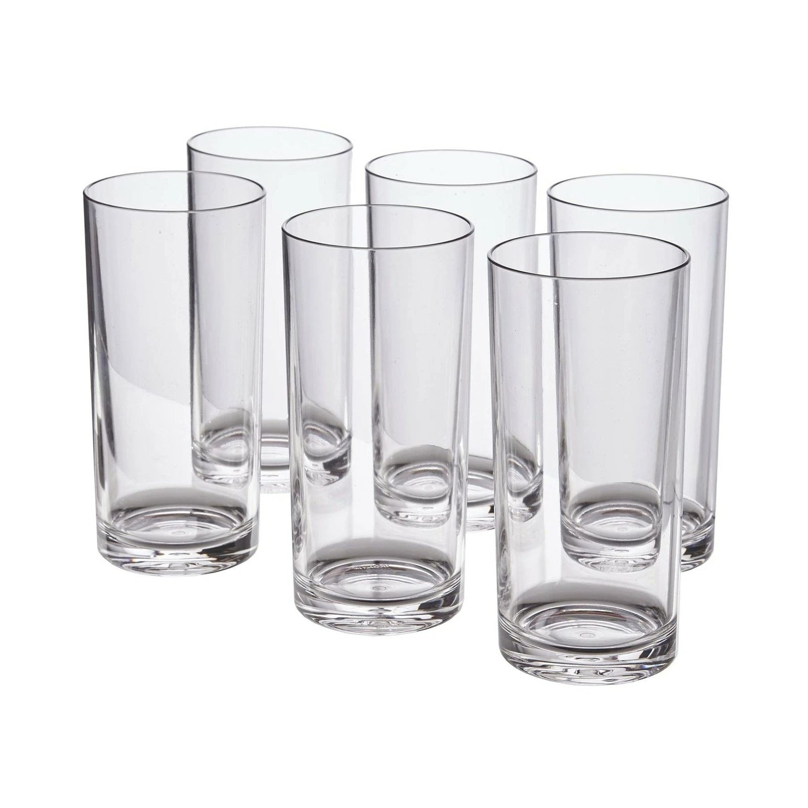 Set of 6 16-Oz Premium Quality Plastic Water Tumbler Crystal-Clear Drinking Cups | eBay