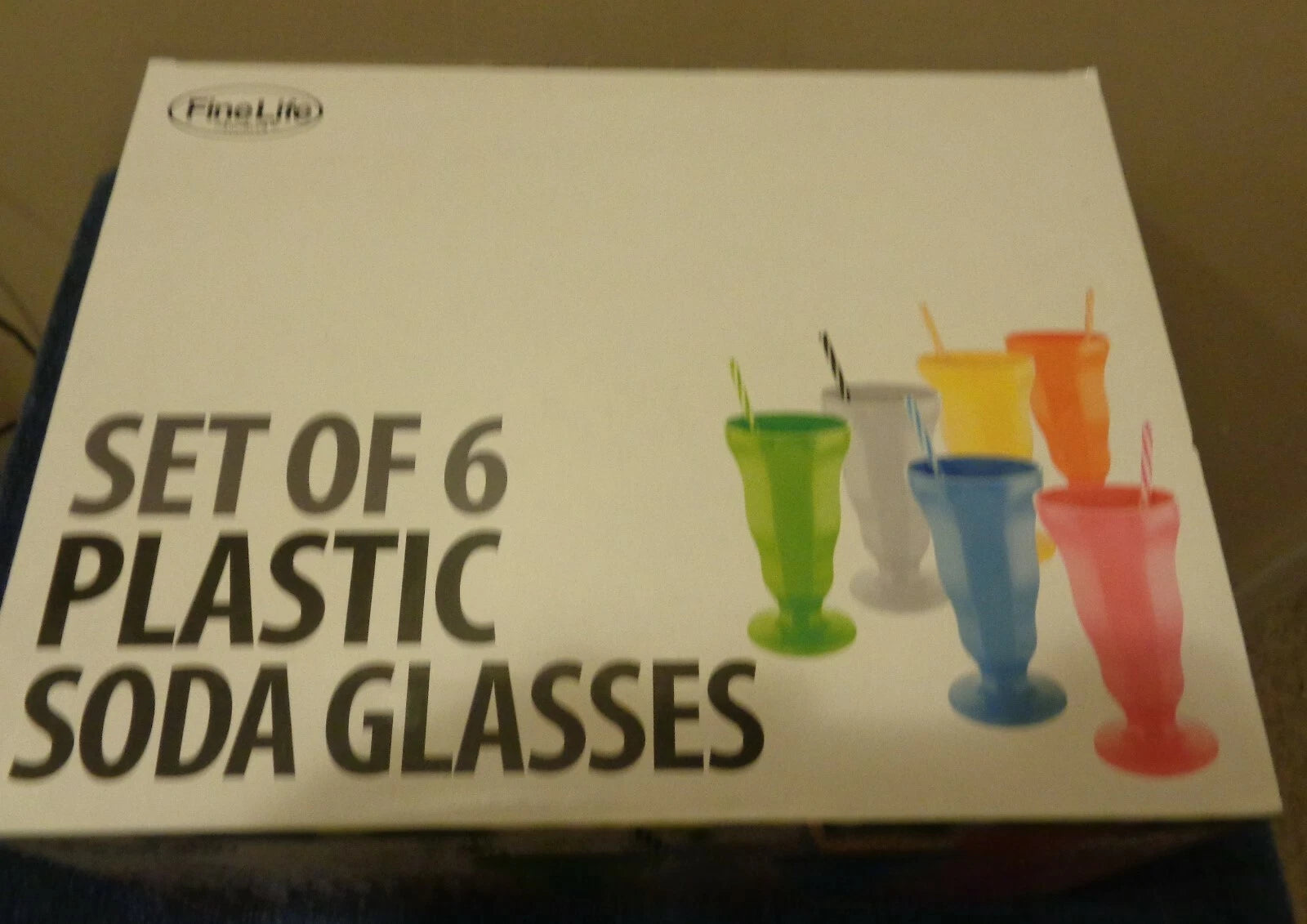 Set Of 6 Plastic Soda Glasses | eBay