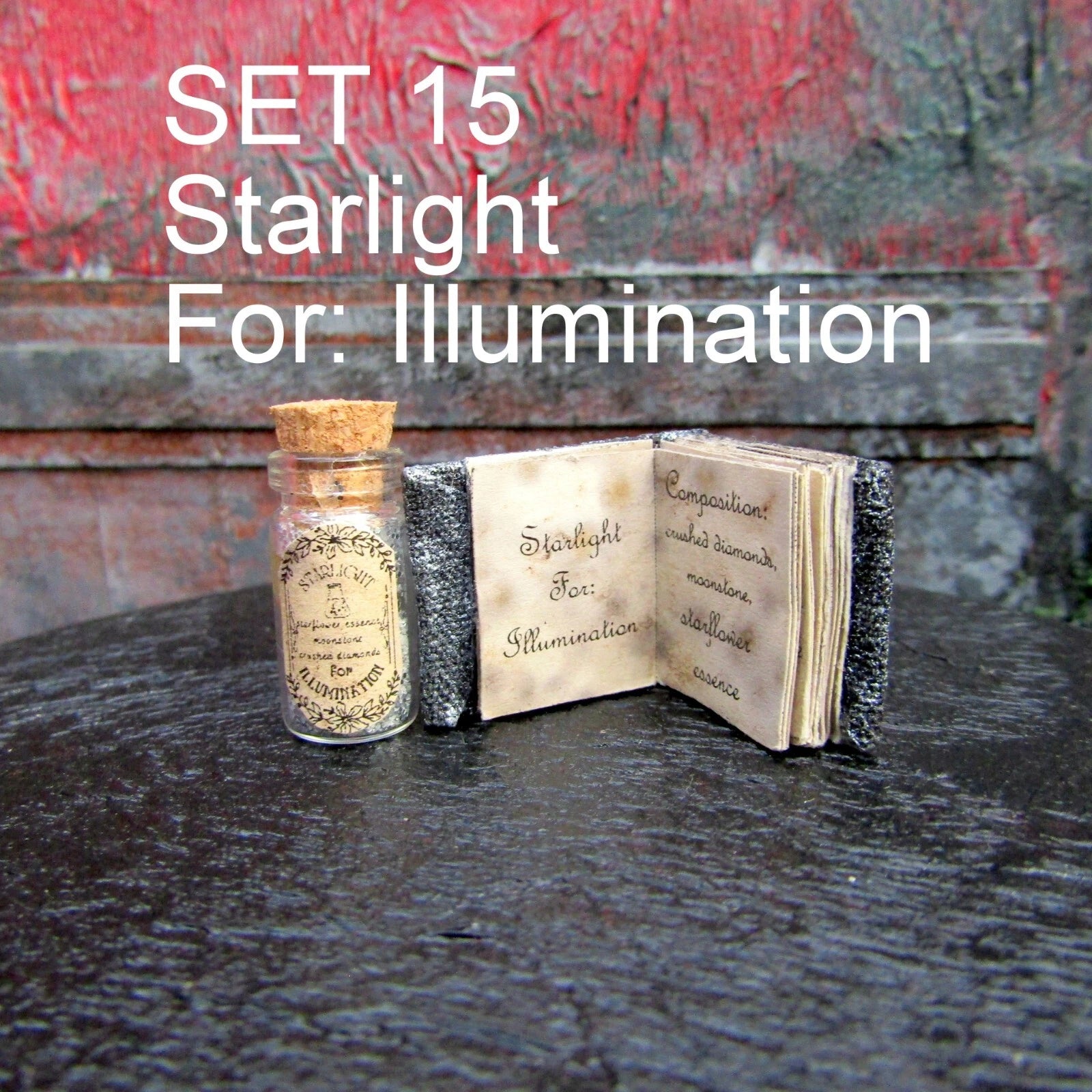 SET Dollhouse miniature Halloween Book and Potion Witch fairy accessory 1/12 1/6 | eBay