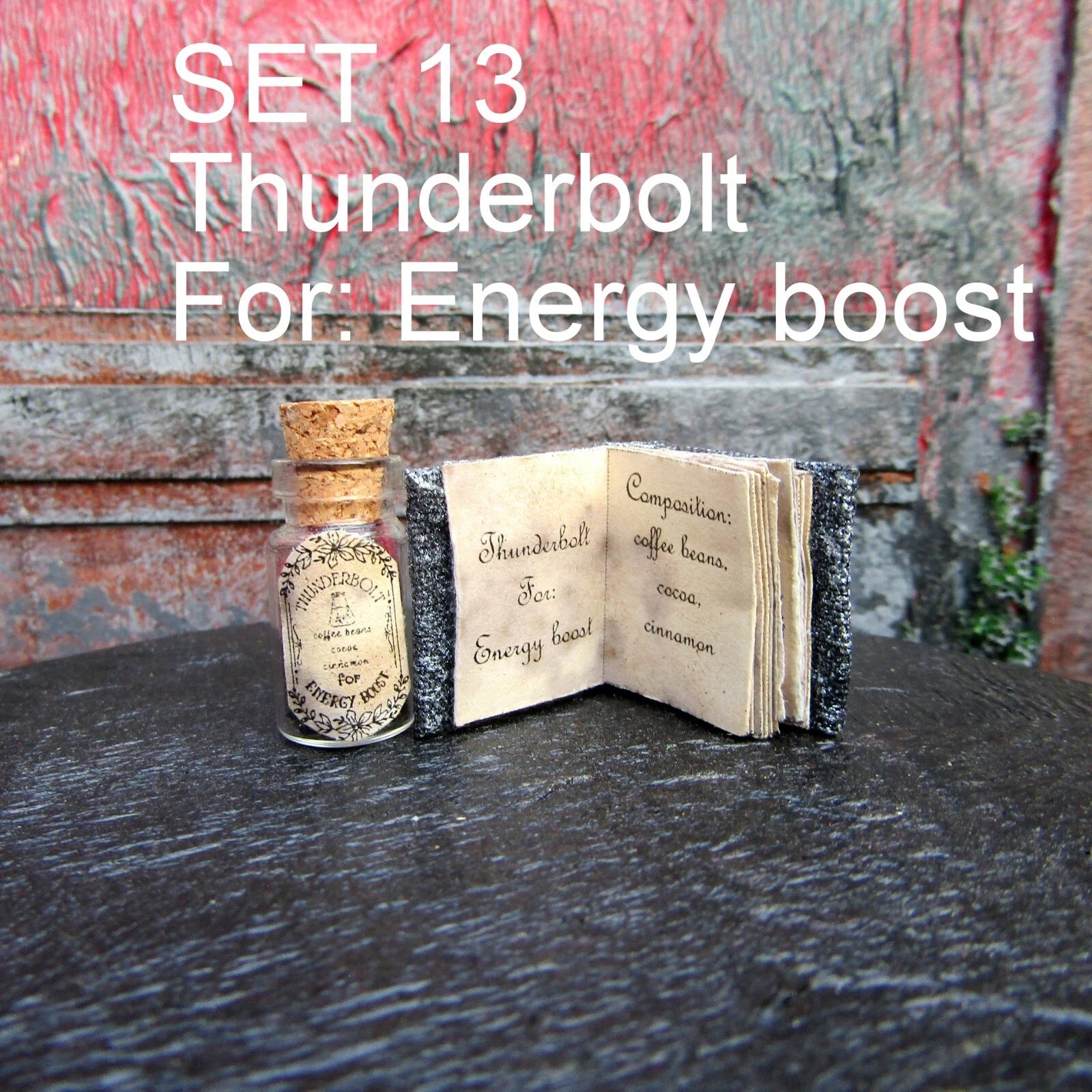 SET Dollhouse miniature Halloween Book and Potion Witch fairy accessory 1/12 1/6 | eBay