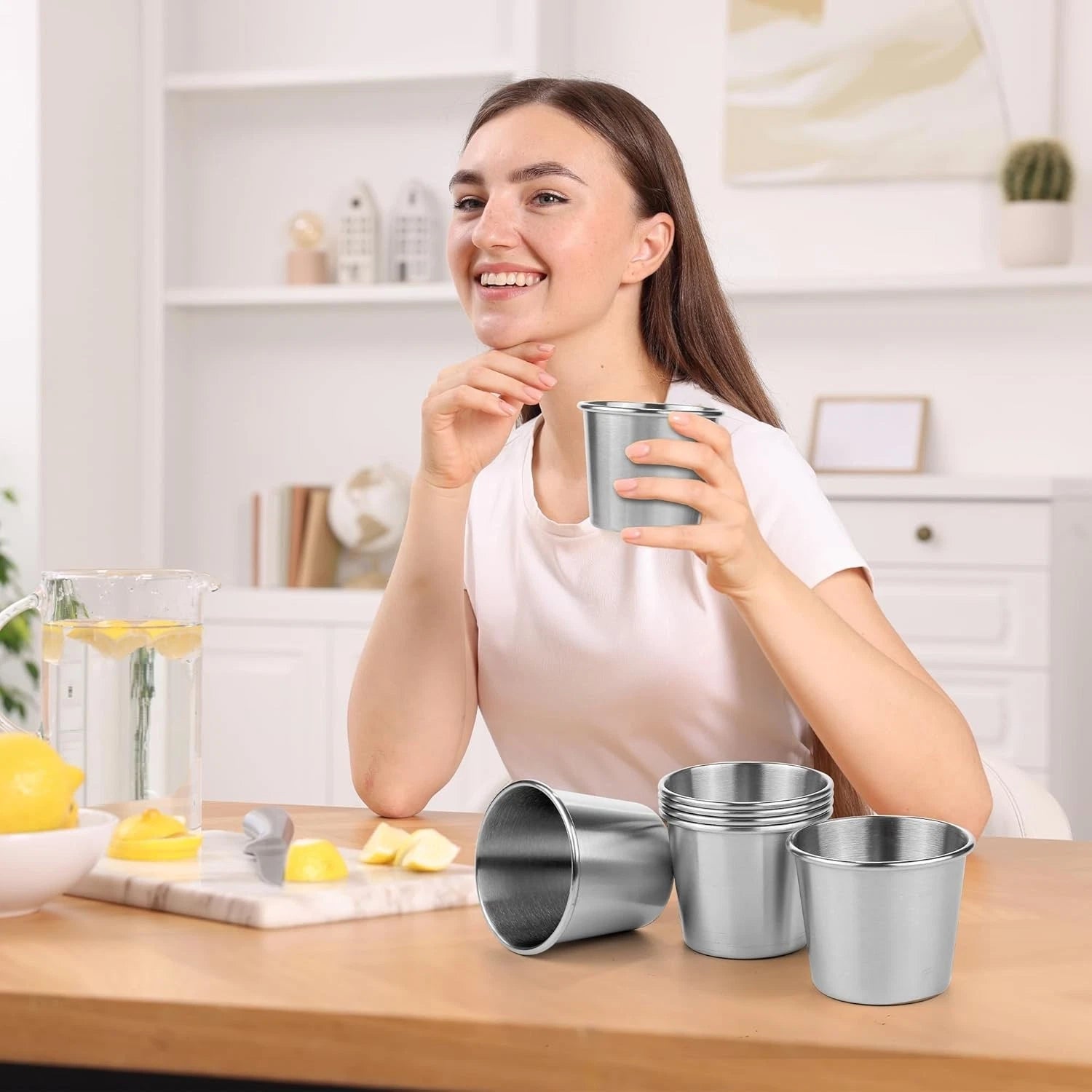 Stackable Stainless Steel 5 oz Cups for Kids - Durable & Reusable, 6 Pack | eBay