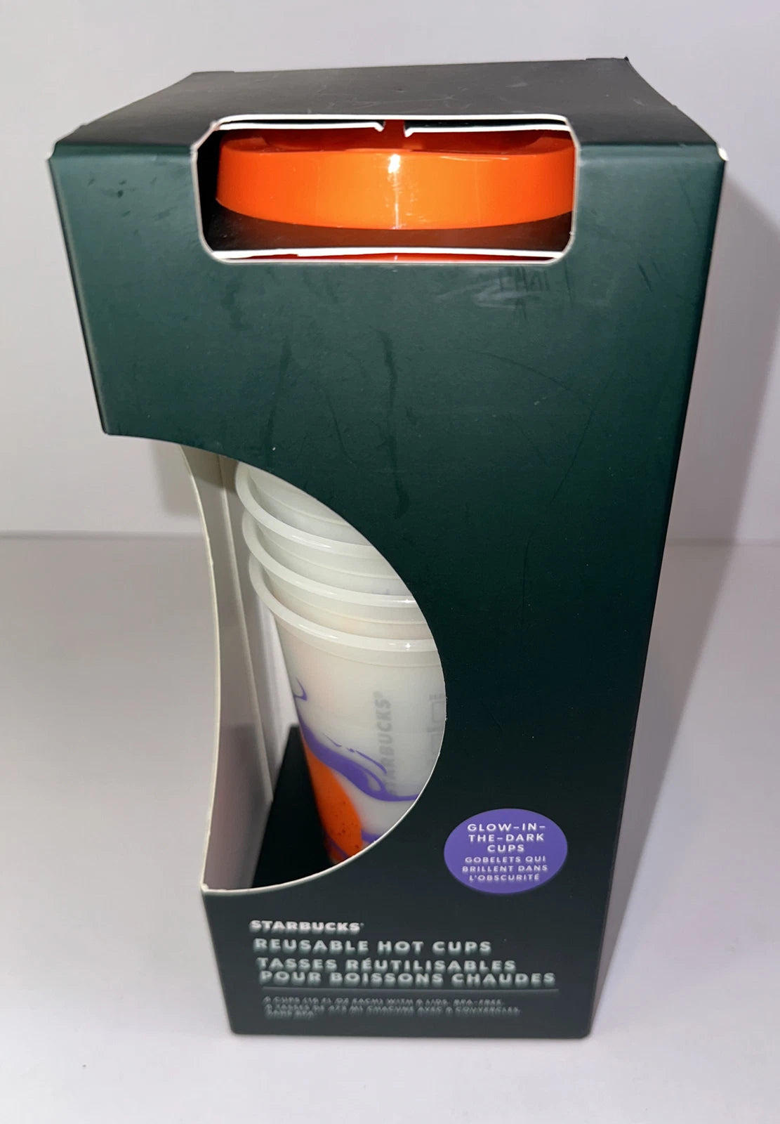 Starbucks Halloween 2022 Set of 6 Reusable Glow In The Dark Hot Cups NEW in Box | eBay