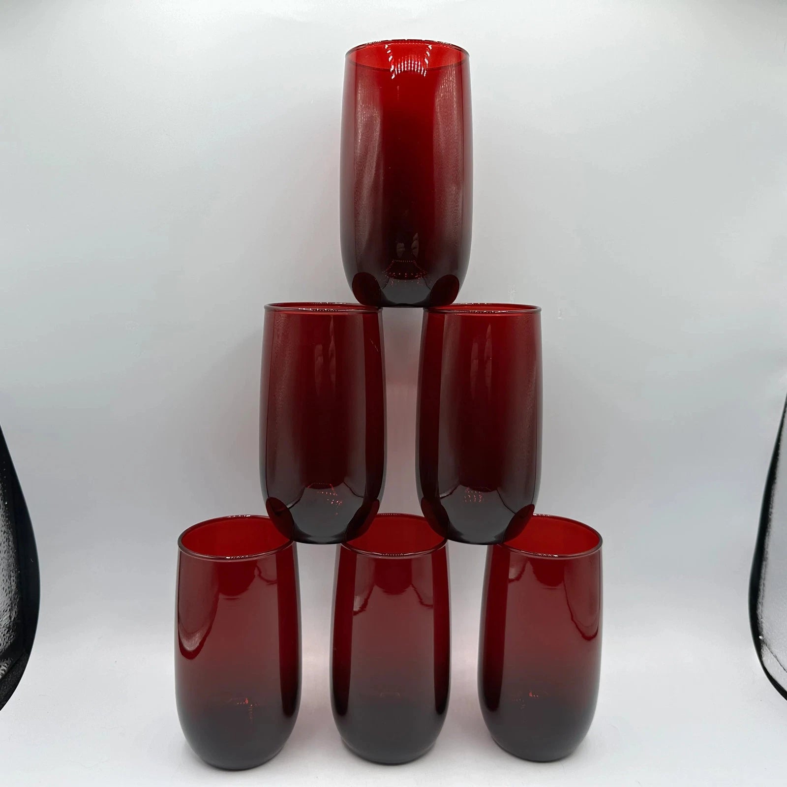 Anchor Hocking Ruby Red Roly Poly Tumbler, 5", Set of 6 | eBay