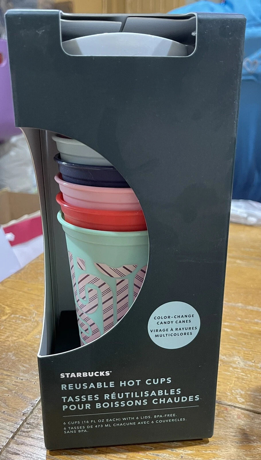 Starbucks Reusable Color Changing Hot Cups Christmas Holiday 2020 NEW 6Cups/Lids | eBay
