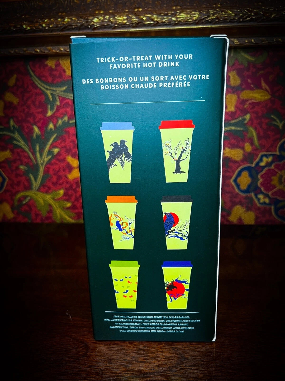 Starbucks Halloween 2022 Set Of 6 Reusable Glow In The Dark Hot Cups SEALED RARE | eBay