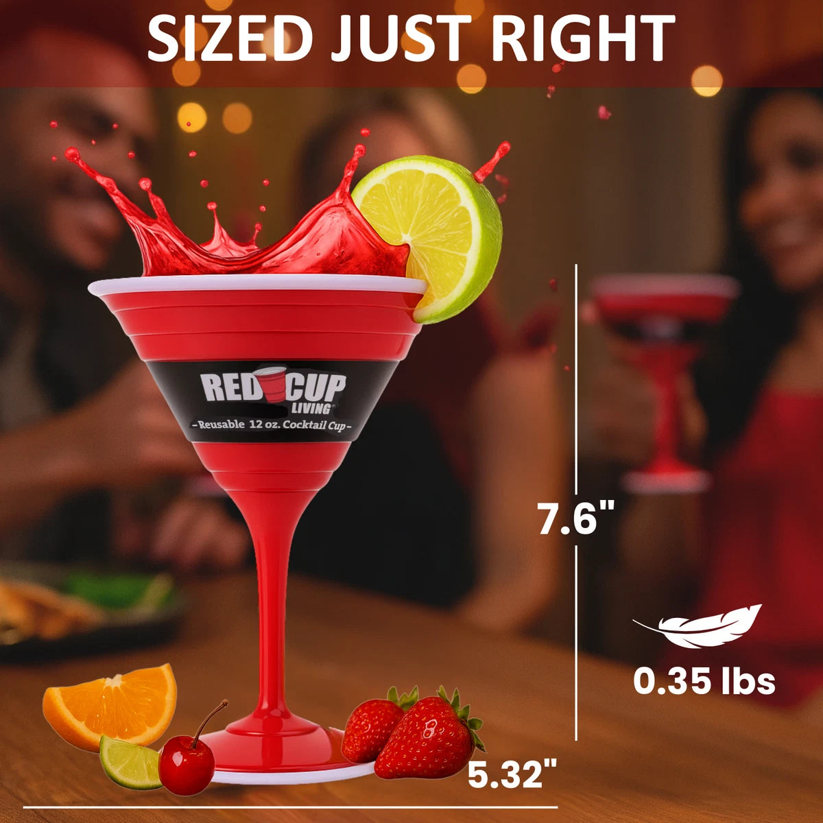 Reusable Red Plastic Cocktail Glasses with Stem, 12oz, Drinking Glasses | eBay