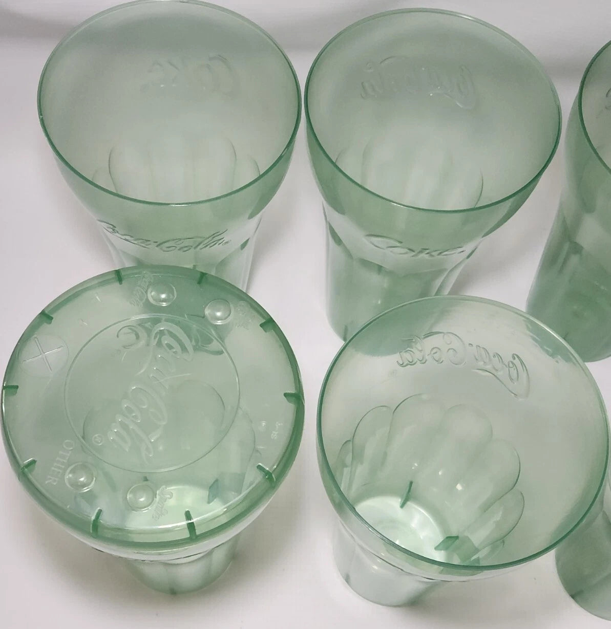 Coca Cola Coke Jumbo 44oz Green Plastic Cups Lids (Set of 6) Bulk Lot BRAND NEW | eBay