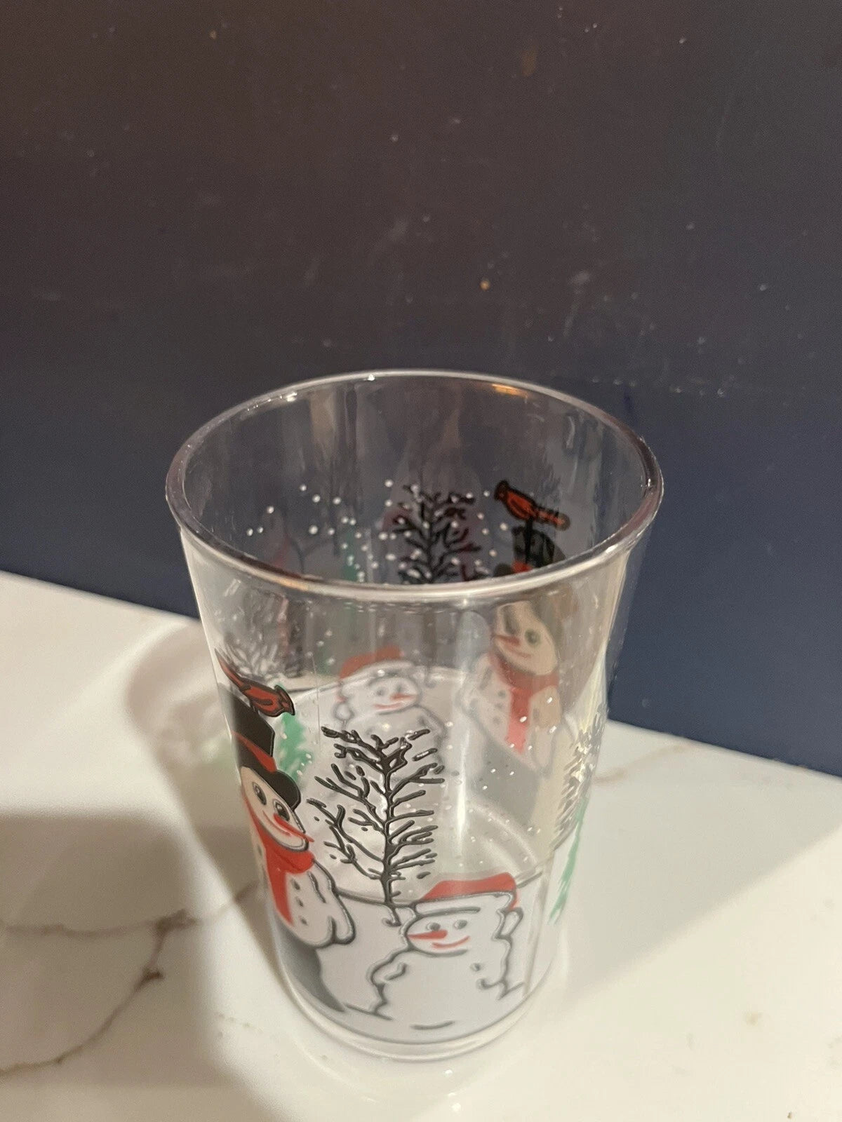 Christmas Cups Snowman Set Of 6, Lightly Used Christmas Drink ware | eBay