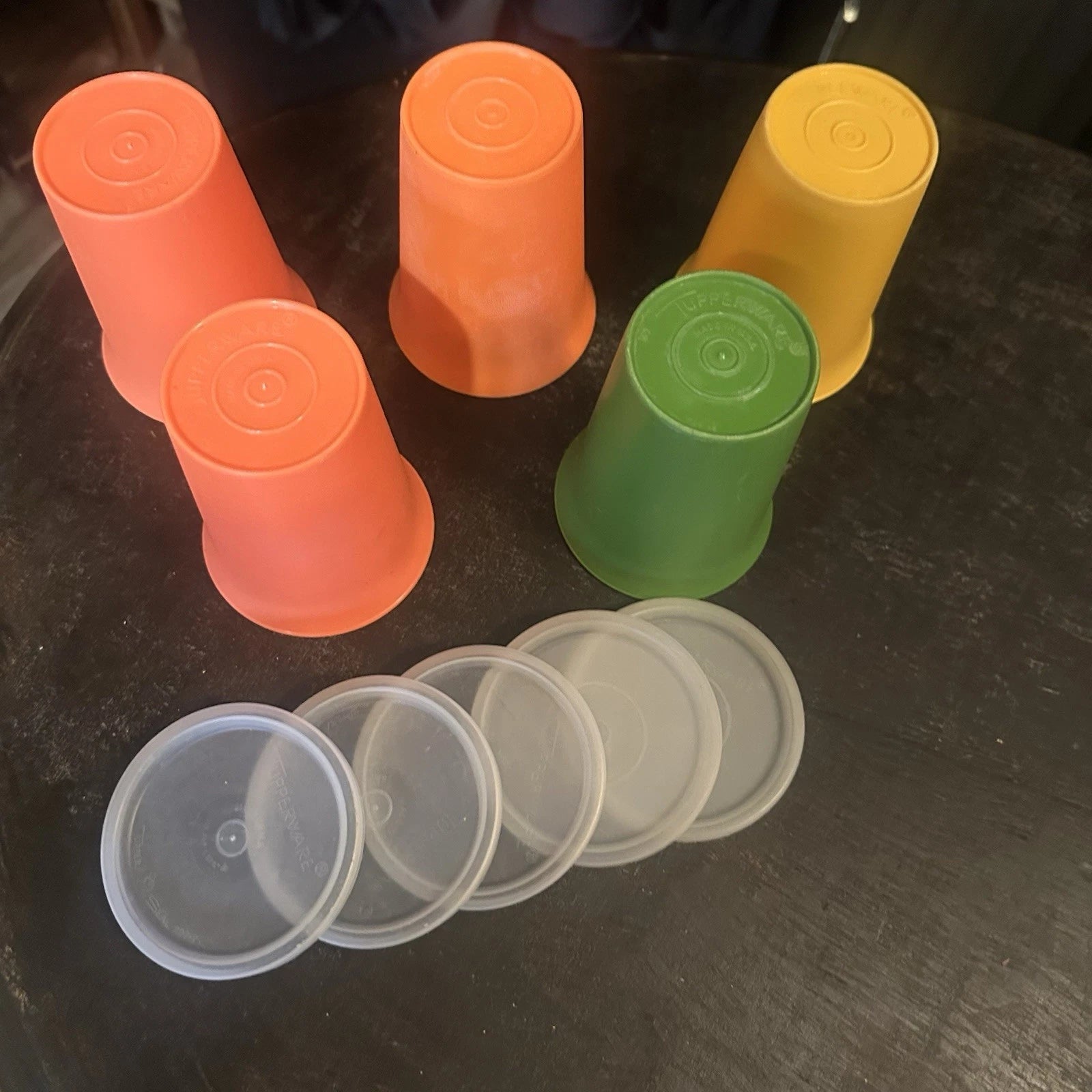 Set Of 5 Vintage Tupperware 6 Oz. Cups With Lids | eBay