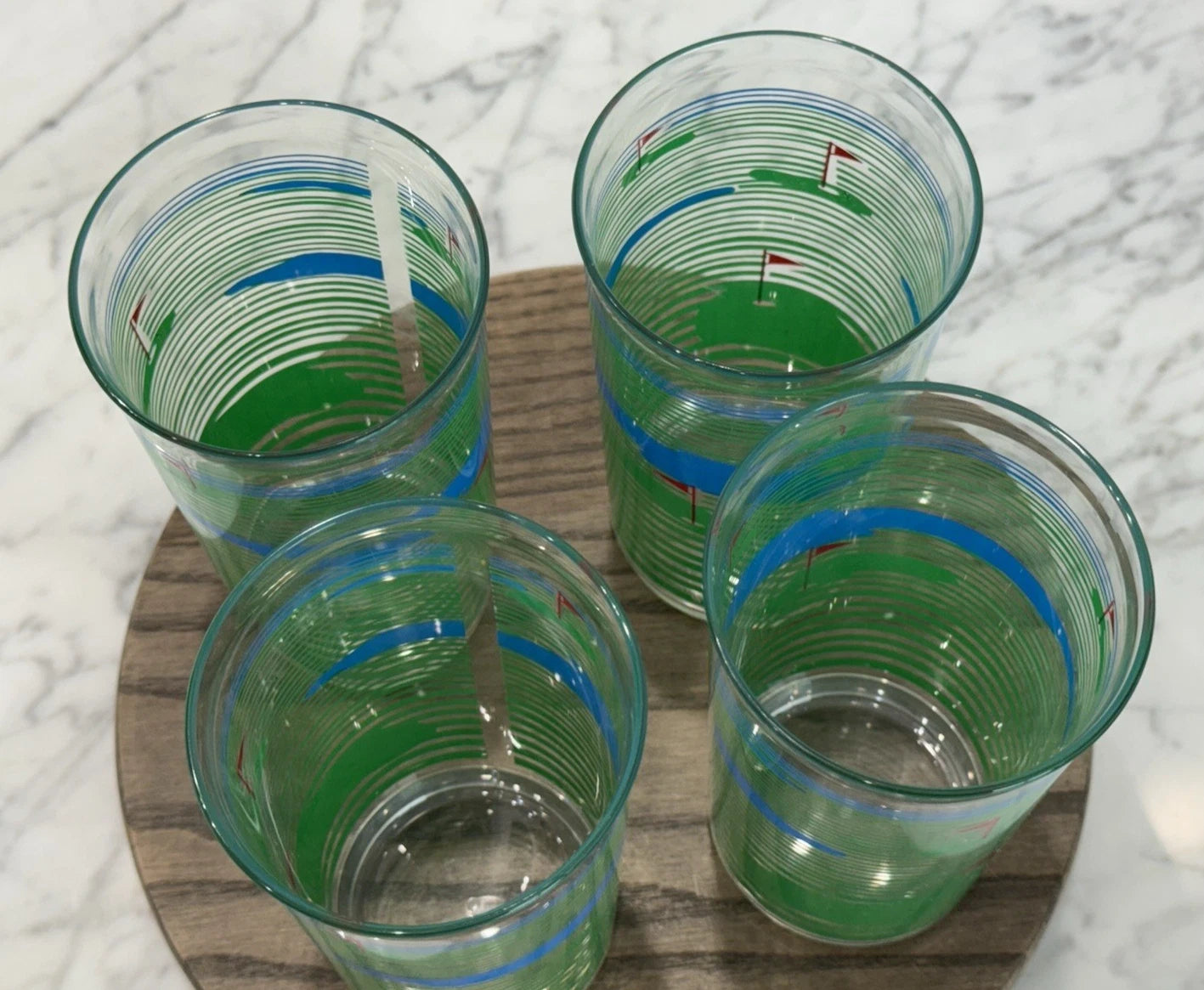 RARE 1985 Edgar Watkins MCM GOLF Acrylic Tumblers by Thermo-Serv Set / 4 | eBay