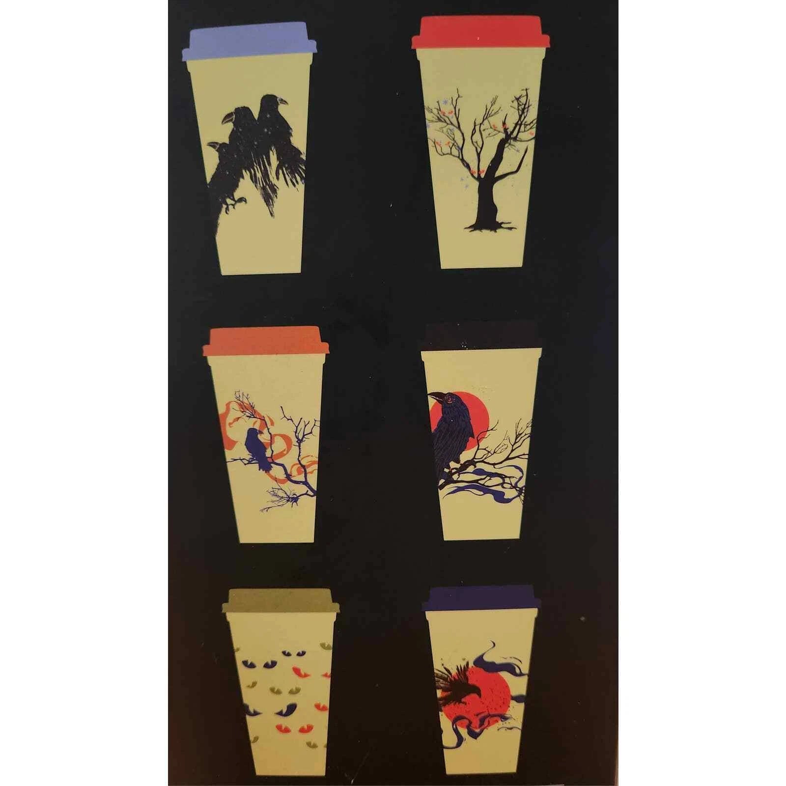New Starbucks Halloween Reusable Hot Cups Glow-In-The-Dark Set of 6 | eBay