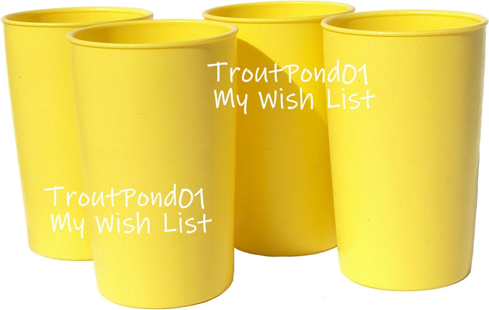 Tupperware Vintage 6 oz Small Stacking Tumblers Set of 4 Sunshine Yellow New NOS | eBay