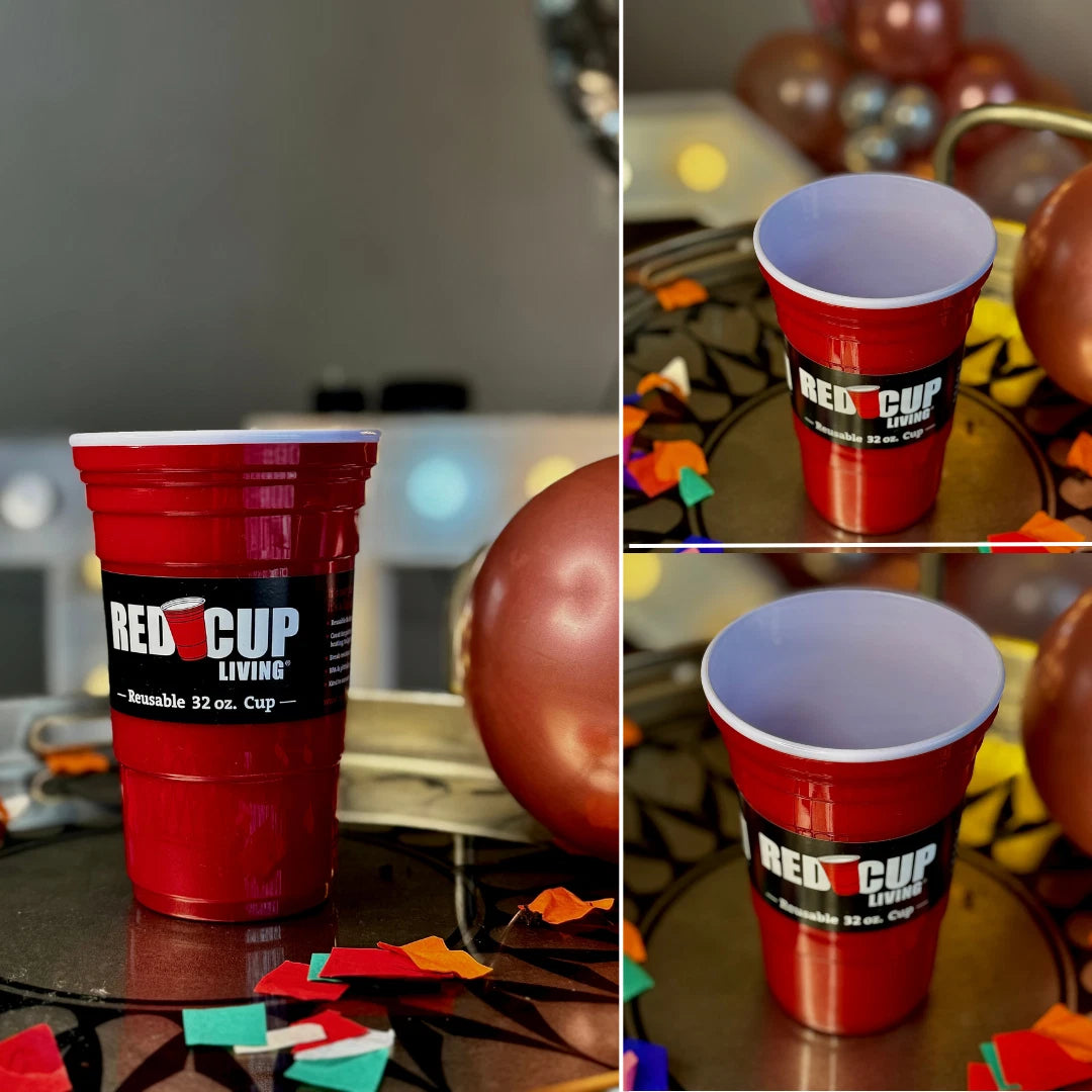 Red Cup Living 32Oz Tumbler Cups, Reusable Plastic Drinking Glasses for Parties | eBay